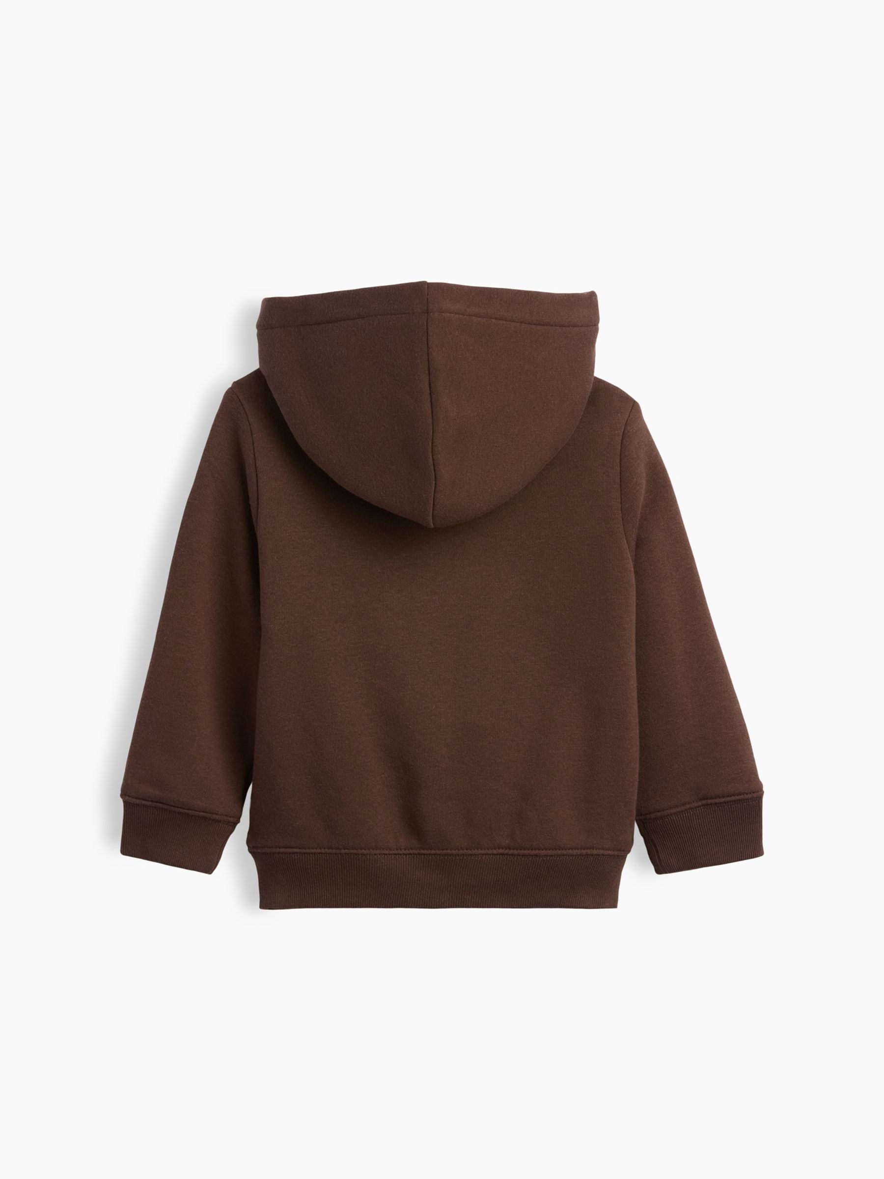 Brown Sherpa-Lined Logo Zip-Up Hoodie - Image 2 of 3