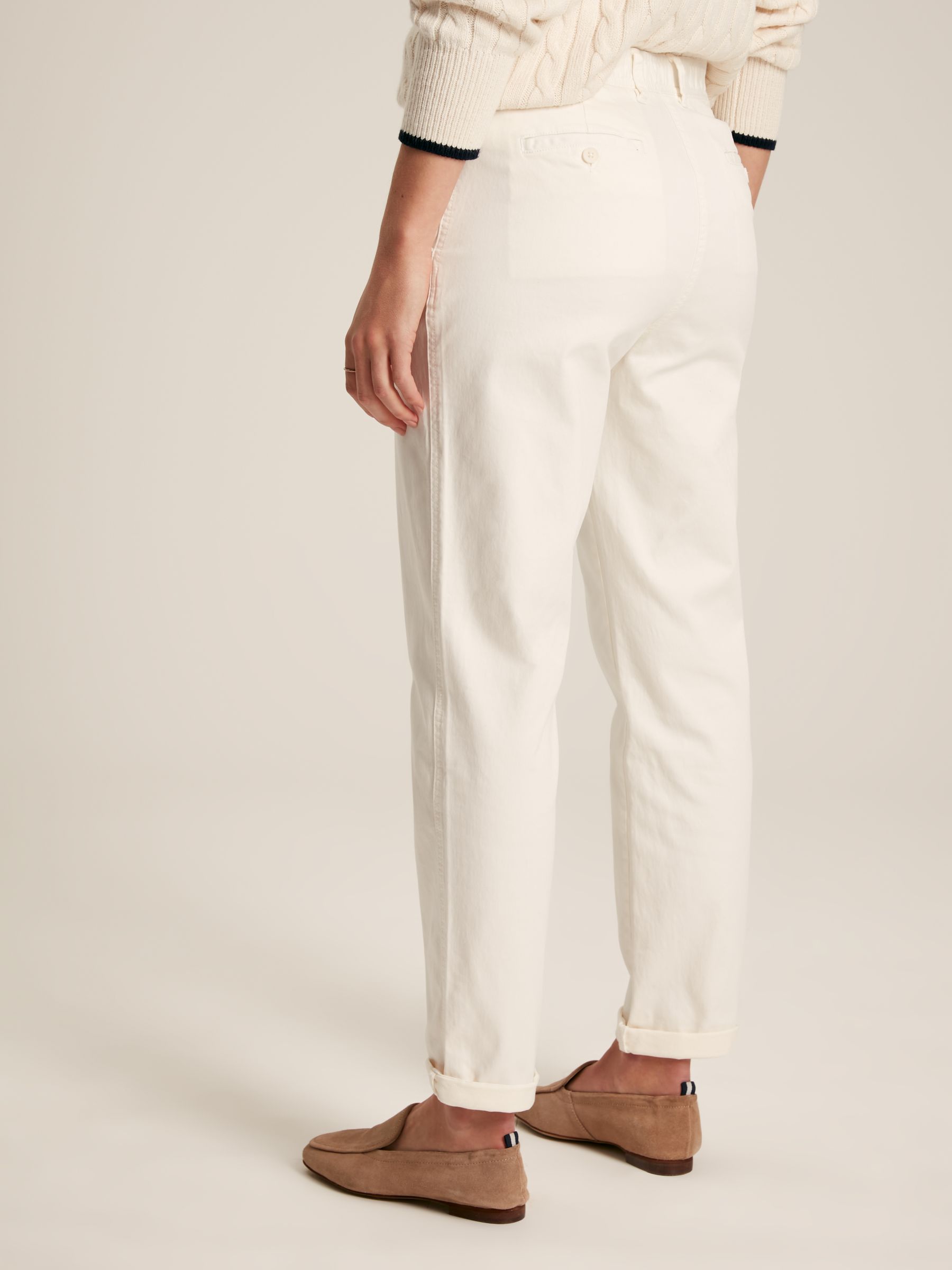Cream Slim Fit Chino Trousers - Image 2 of 7