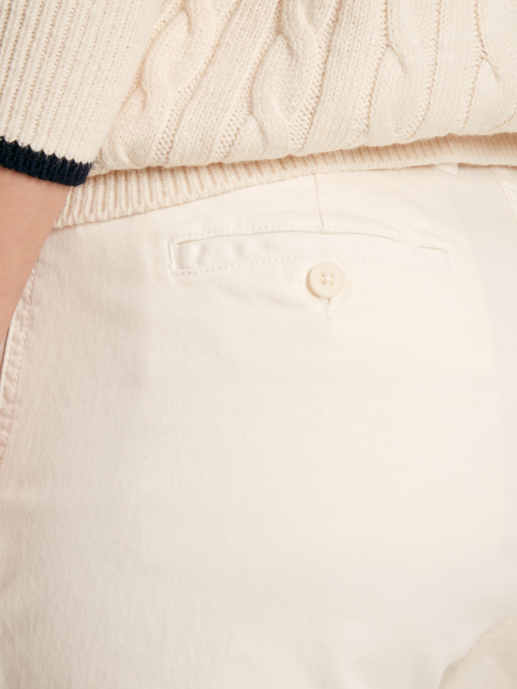Cream Slim Fit Chino Trousers - Image 6 of 7