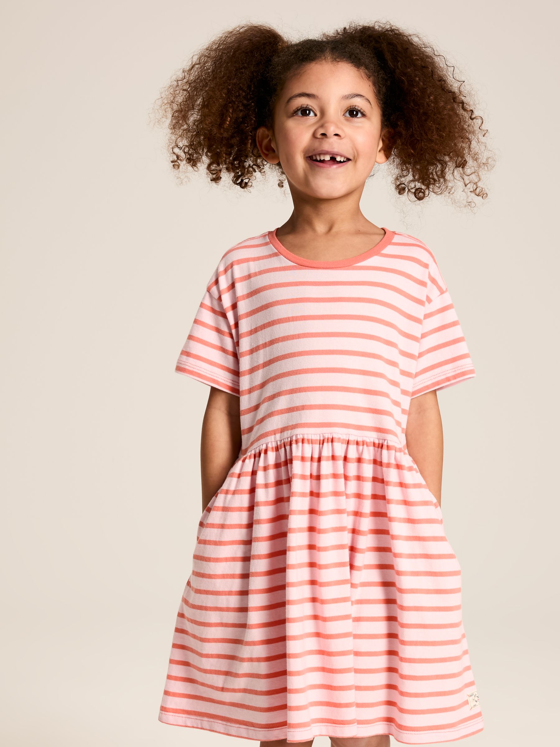 Skye Pink Striped Jersey T-Shirt Dress - Image 3 of 9