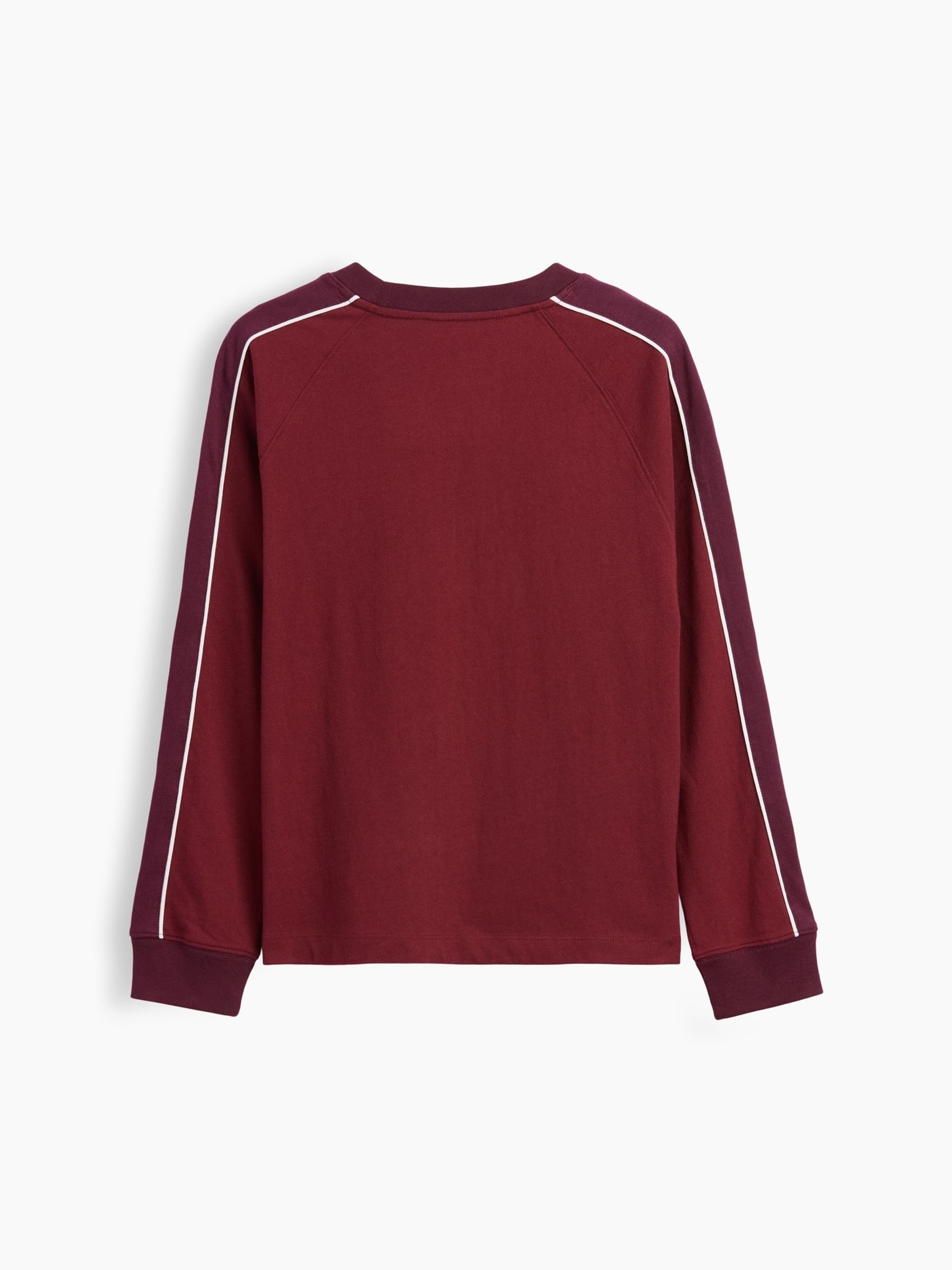 Burgundy Red Relaxed Logo Long Sleeve T-Shirt - Image 2 of 3