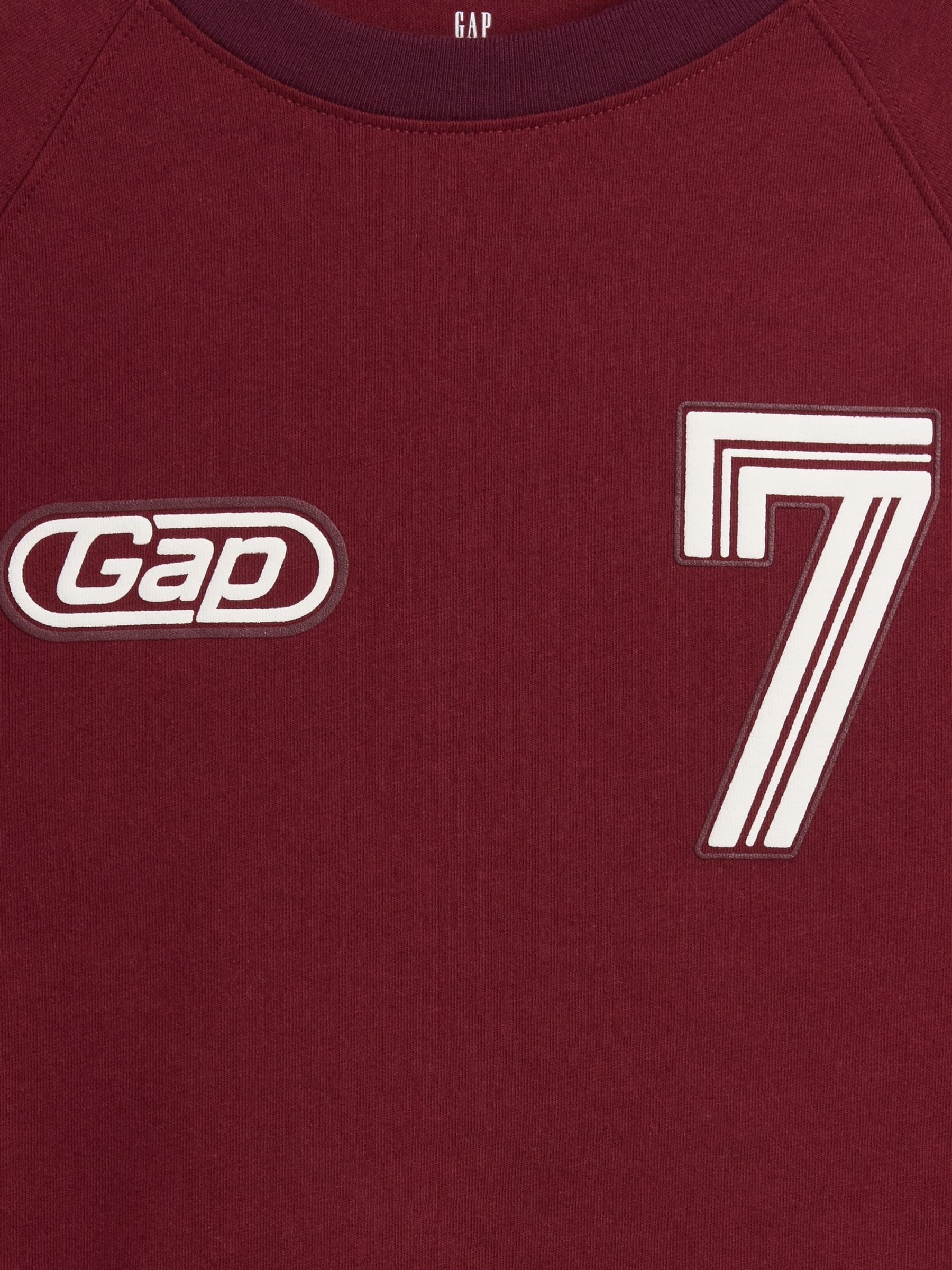 Burgundy Red Relaxed Logo Long Sleeve T-Shirt - Image 3 of 3