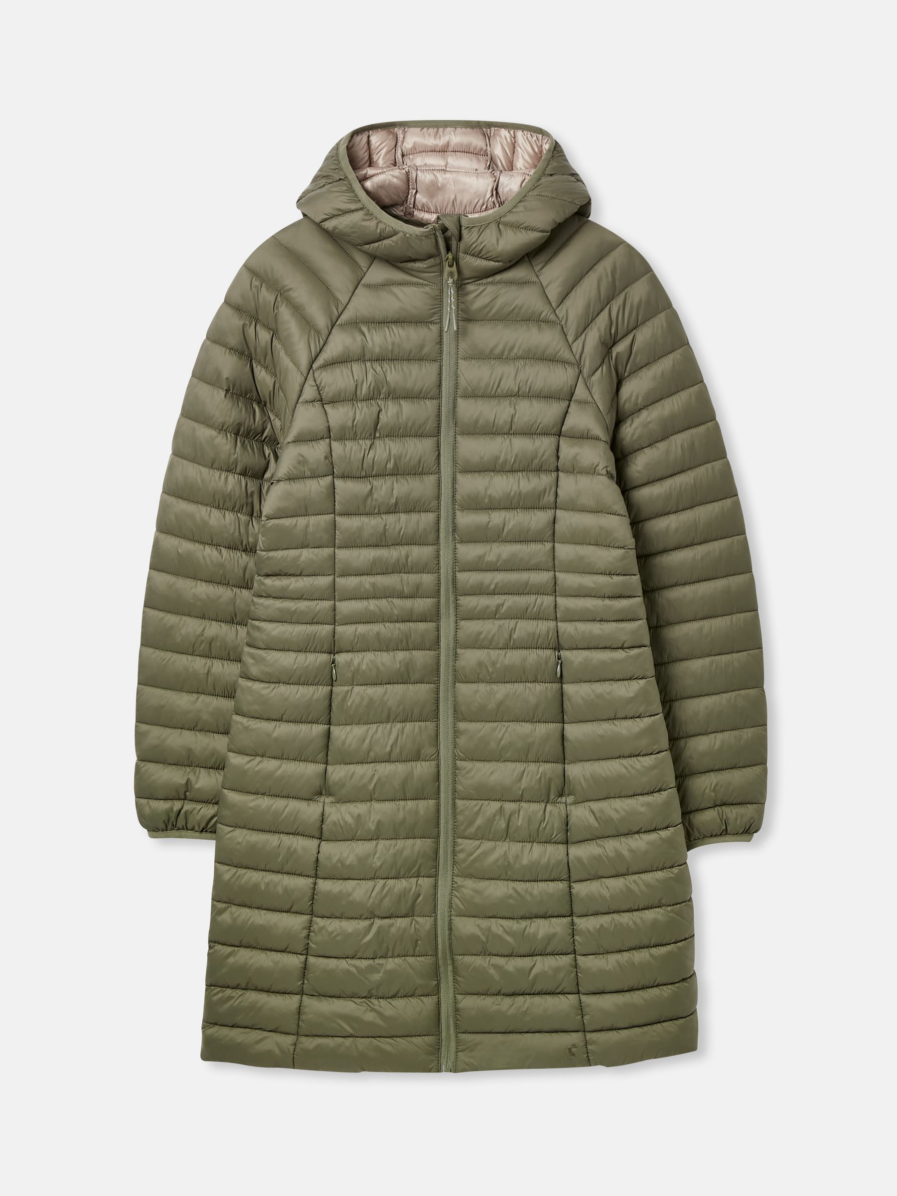 Bramley Khaki Green Showerproof Long Packable Padded Coat - Image 1 of 1
