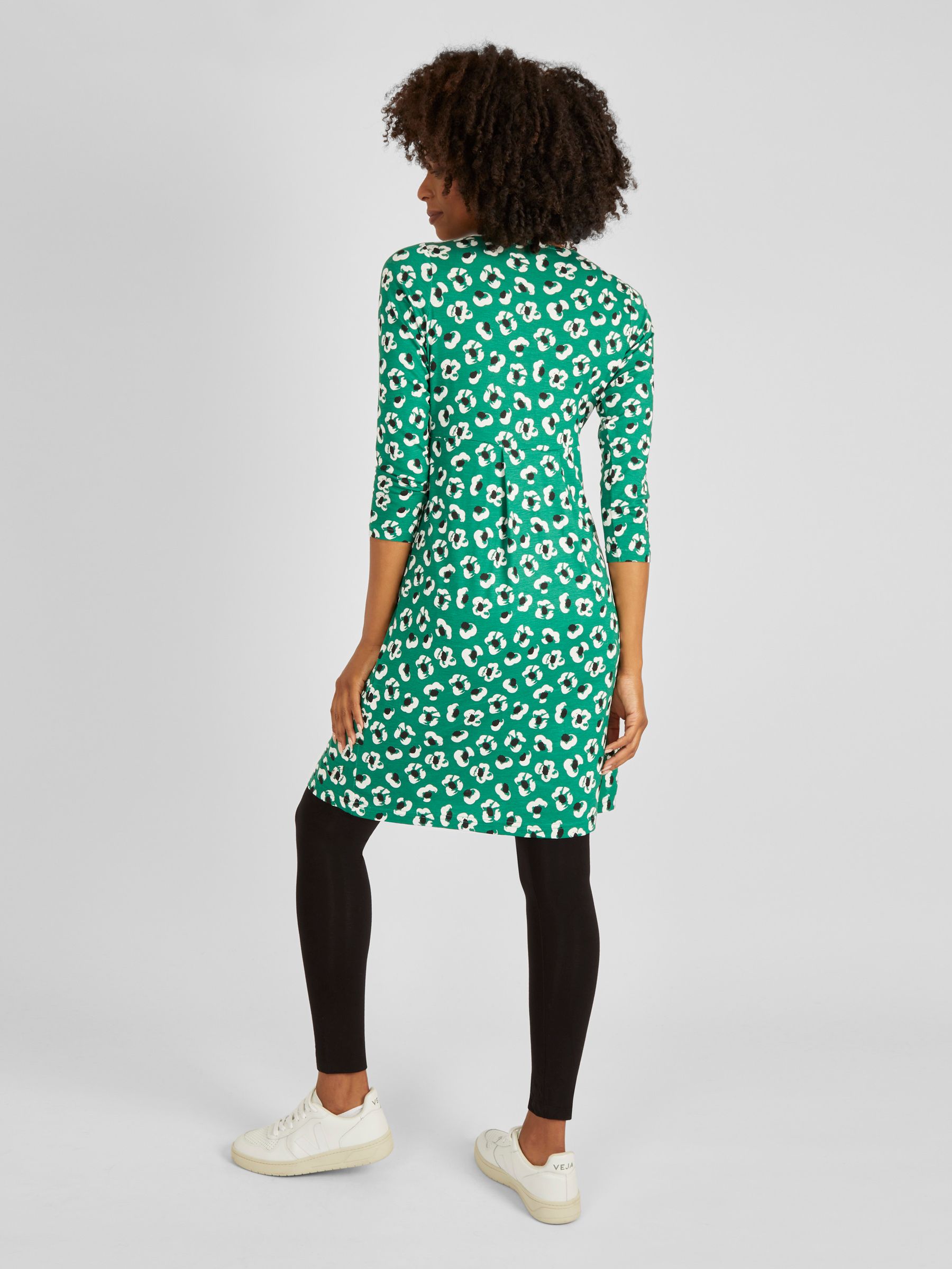 Green Floral Maternity & Nursing Tunic Dress - Image 2 of 4
