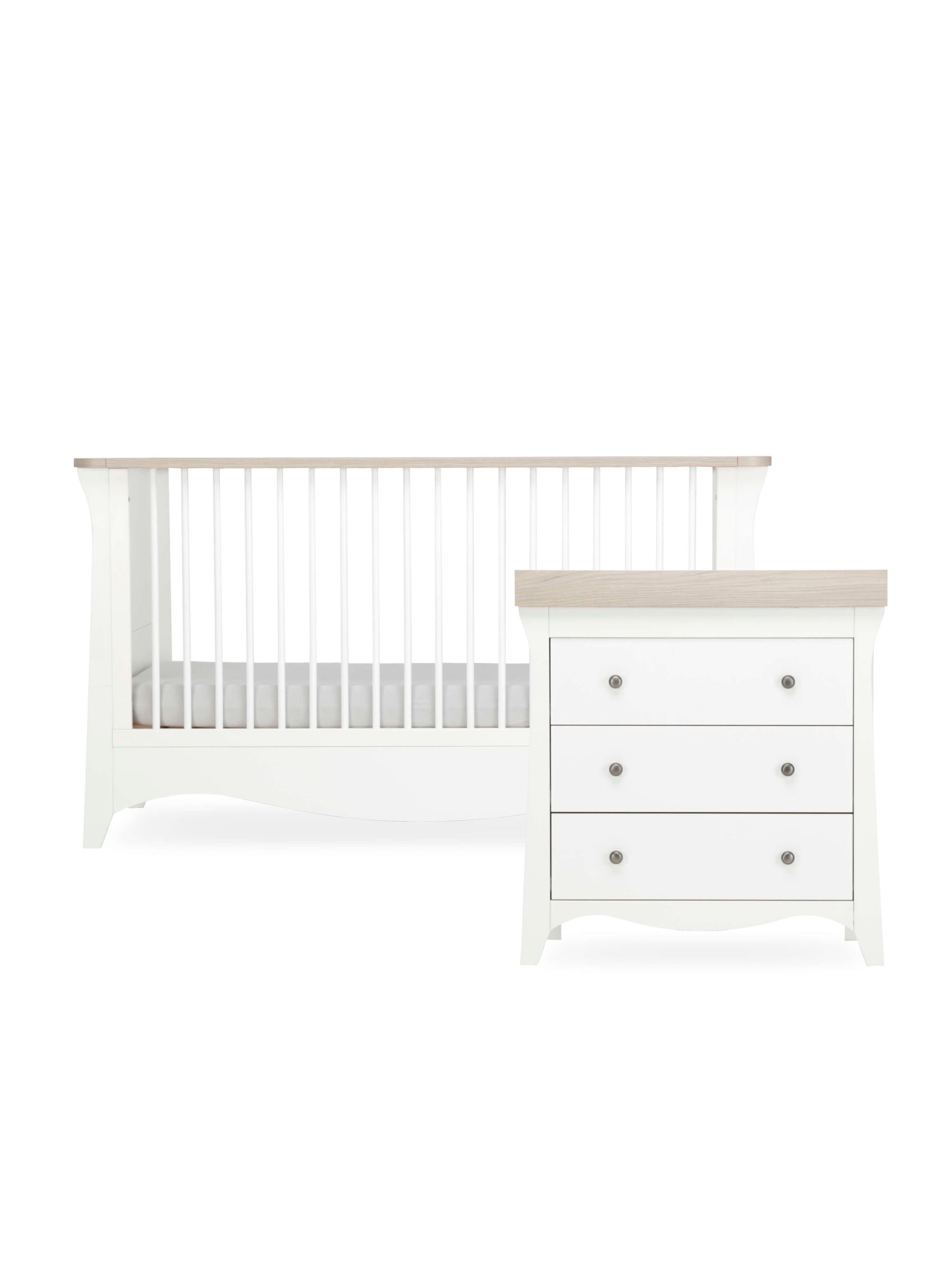 CuddleCo White Ash Cashmere Clara Nursery Furniture Set 2 Piece - Image 5 of 7