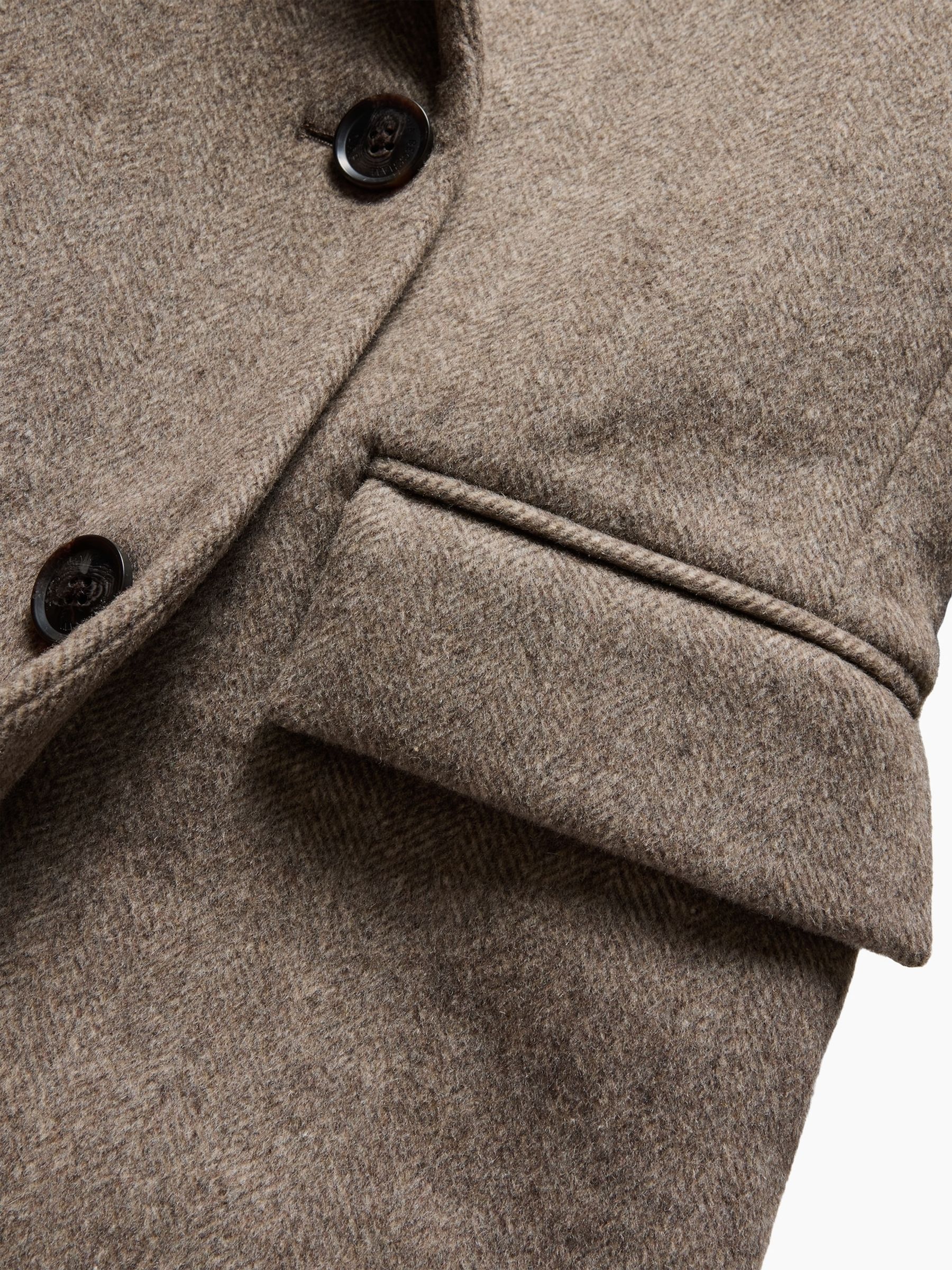 Gap x Victoria Beckham Brown Wool-Blend Chesterfield Coat - Image 5 of 9