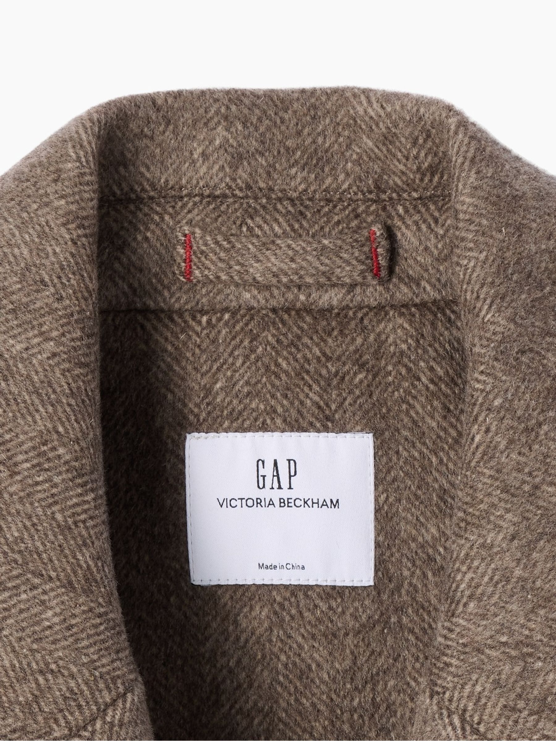 Gap x Victoria Beckham Brown Wool-Blend Chesterfield Coat - Image 7 of 9