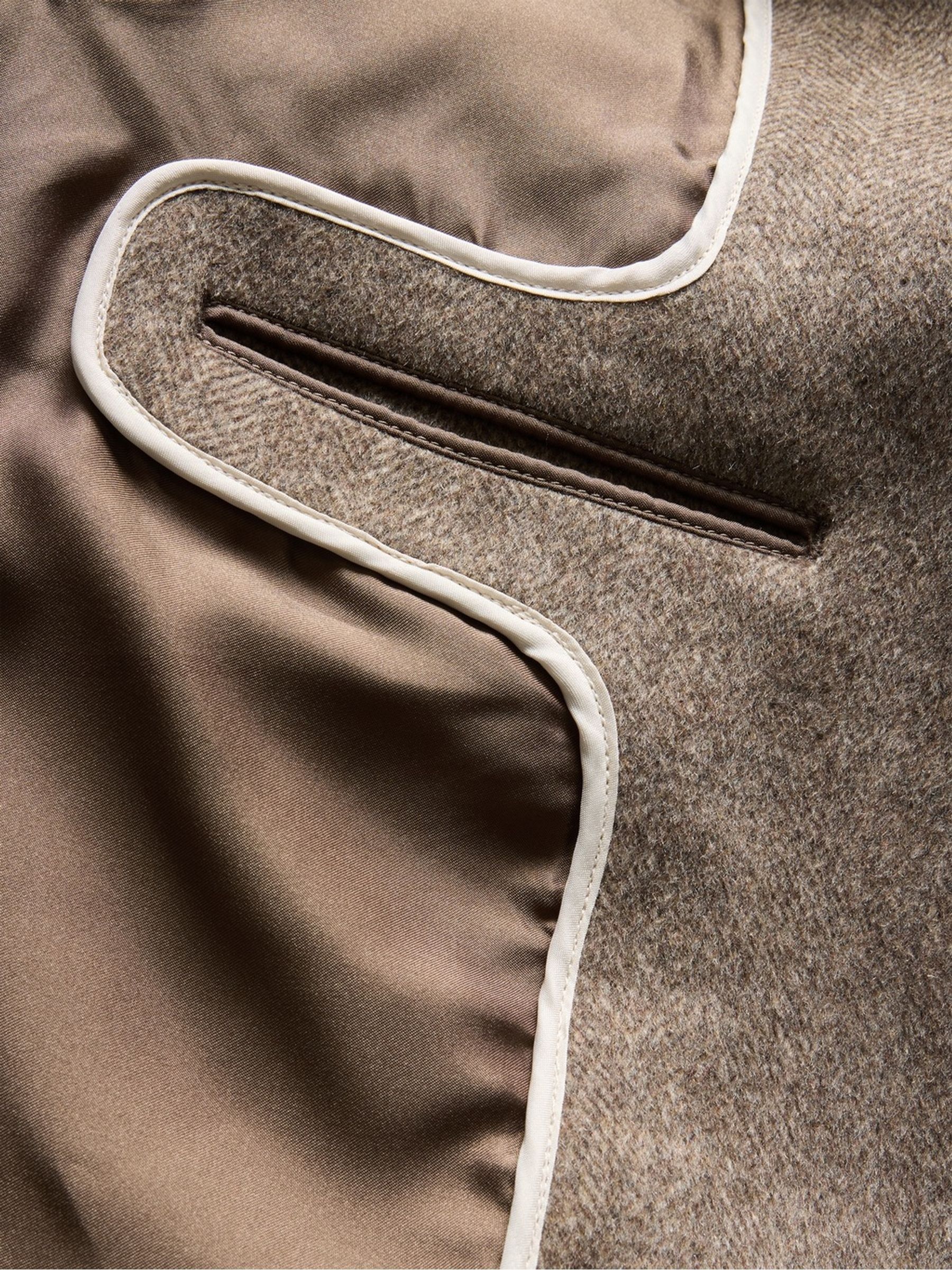 Gap x Victoria Beckham Brown Wool-Blend Chesterfield Coat - Image 8 of 9