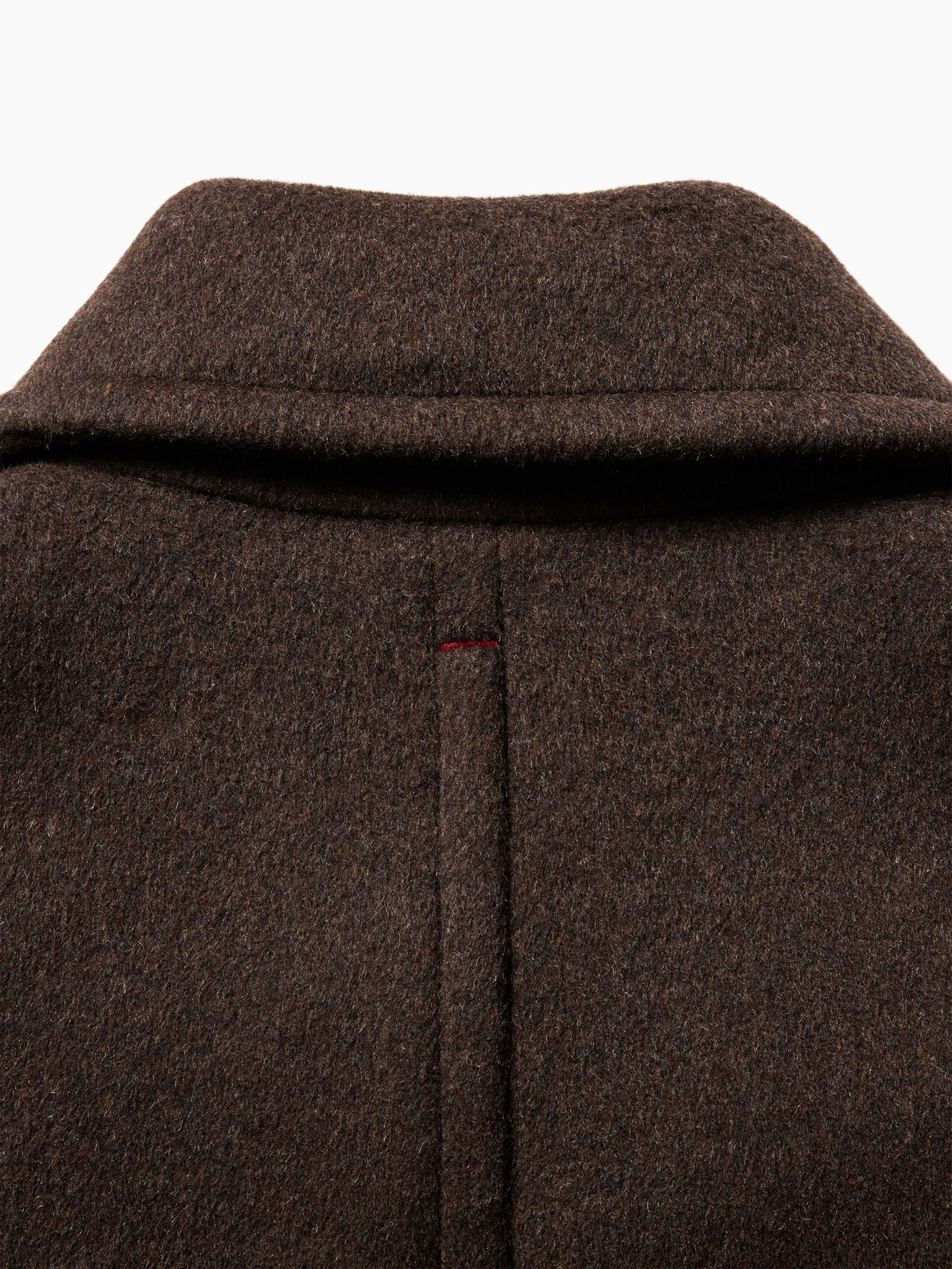 Gap x Victoria Beckham Brown Oversized Wool-Blend Peacoat - Image 5 of 9