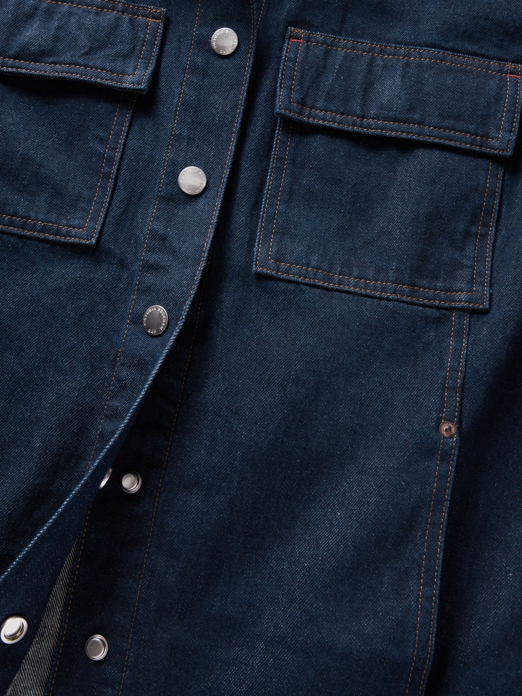 Gap x Victoria Beckham Dark Wash Denim Shirt Jacket - Image 6 of 7