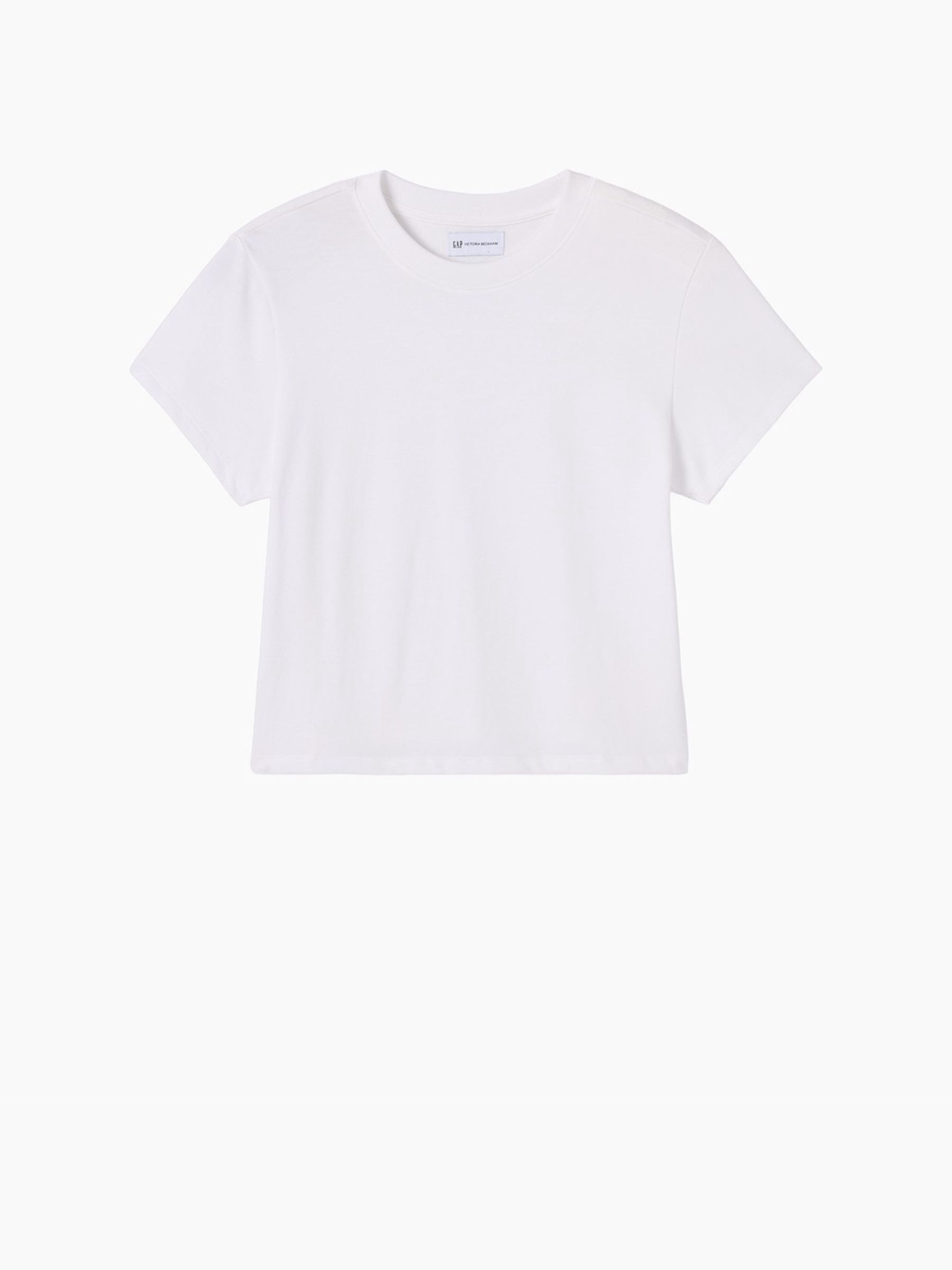 Gap x Victoria Beckham White Logo Crop T-Shirt - Image 5 of 6