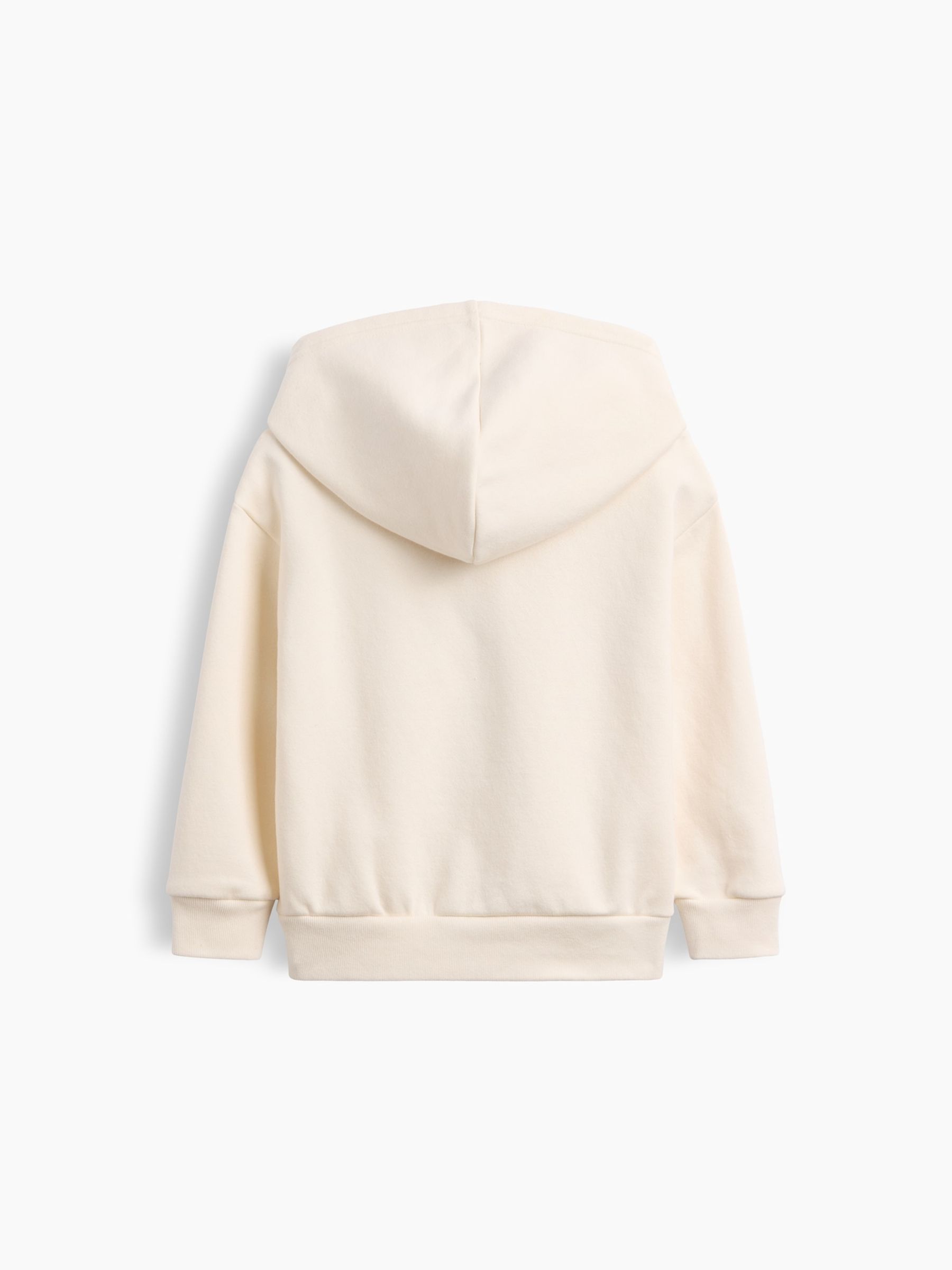 Cream Fair Isle Relaxed Logo Hoodie - Image 2 of 3 Cream Fair Isle Relaxed Logo Hoodie - Image 2 of 3