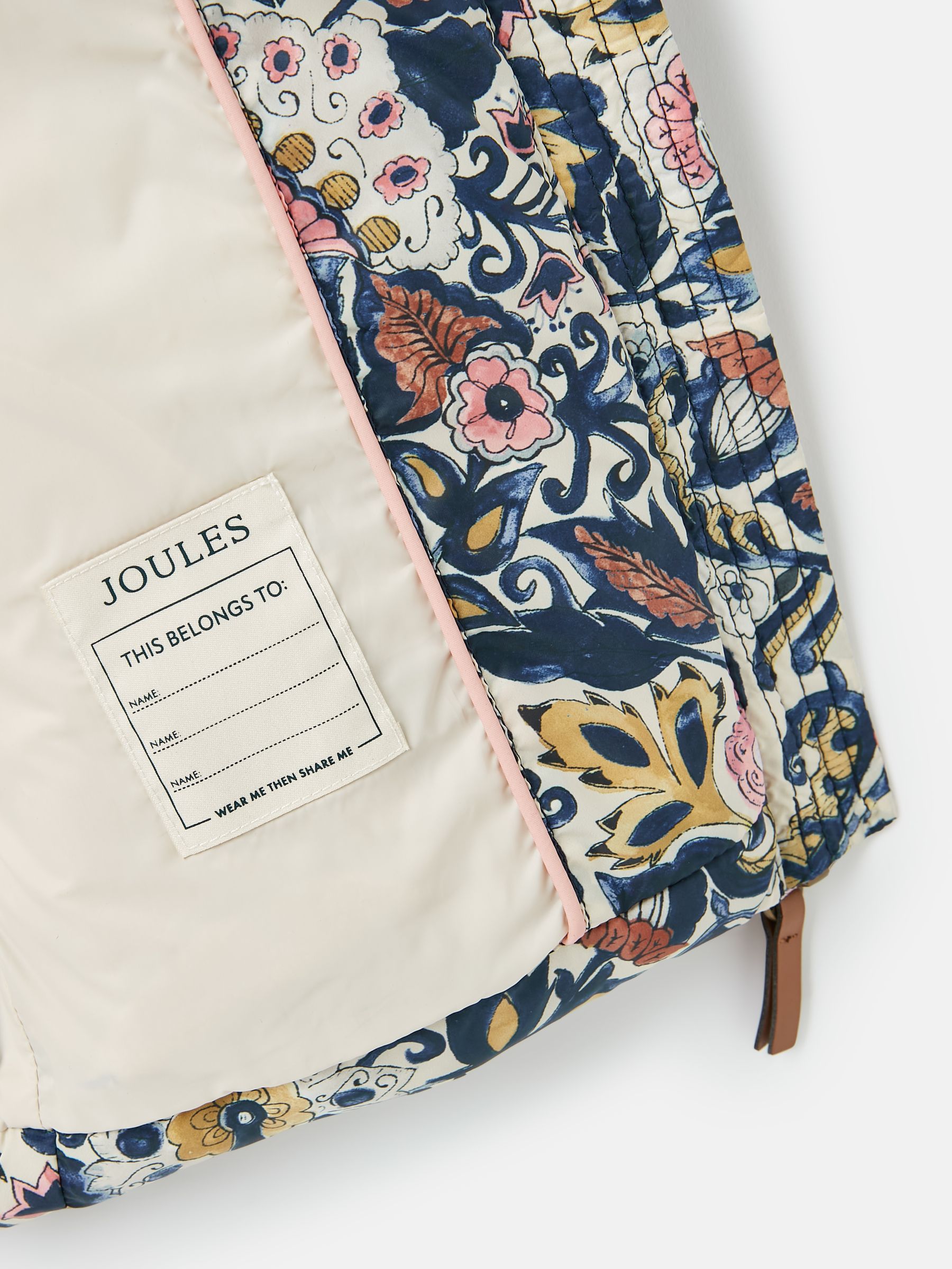 Willow Paisley Print Showerproof Printed Padded Gilet | Joules
