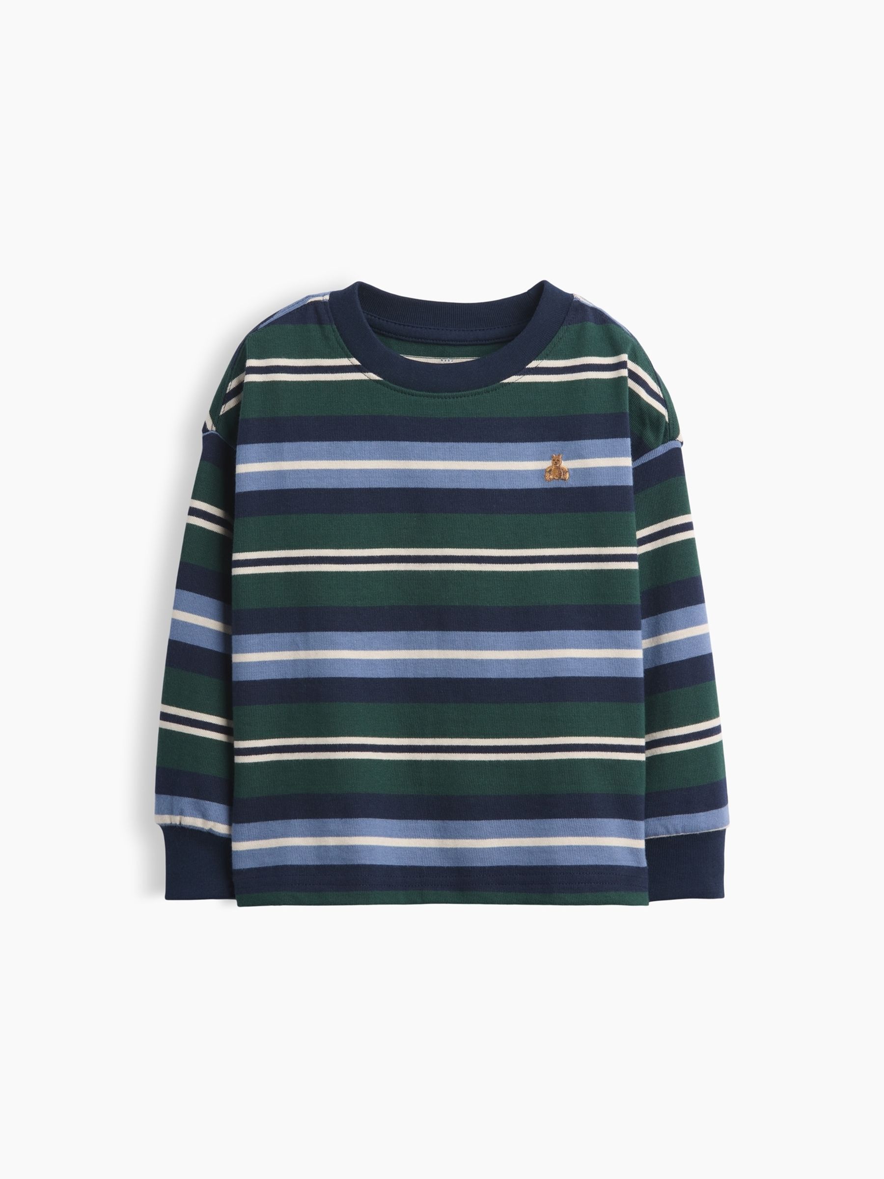 Green & Blue Heavyweight Long Sleeve T-Shirt - Image 1 of 1 Green & Blue Heavyweight Long Sleeve T-Shirt - Image 1 of 1