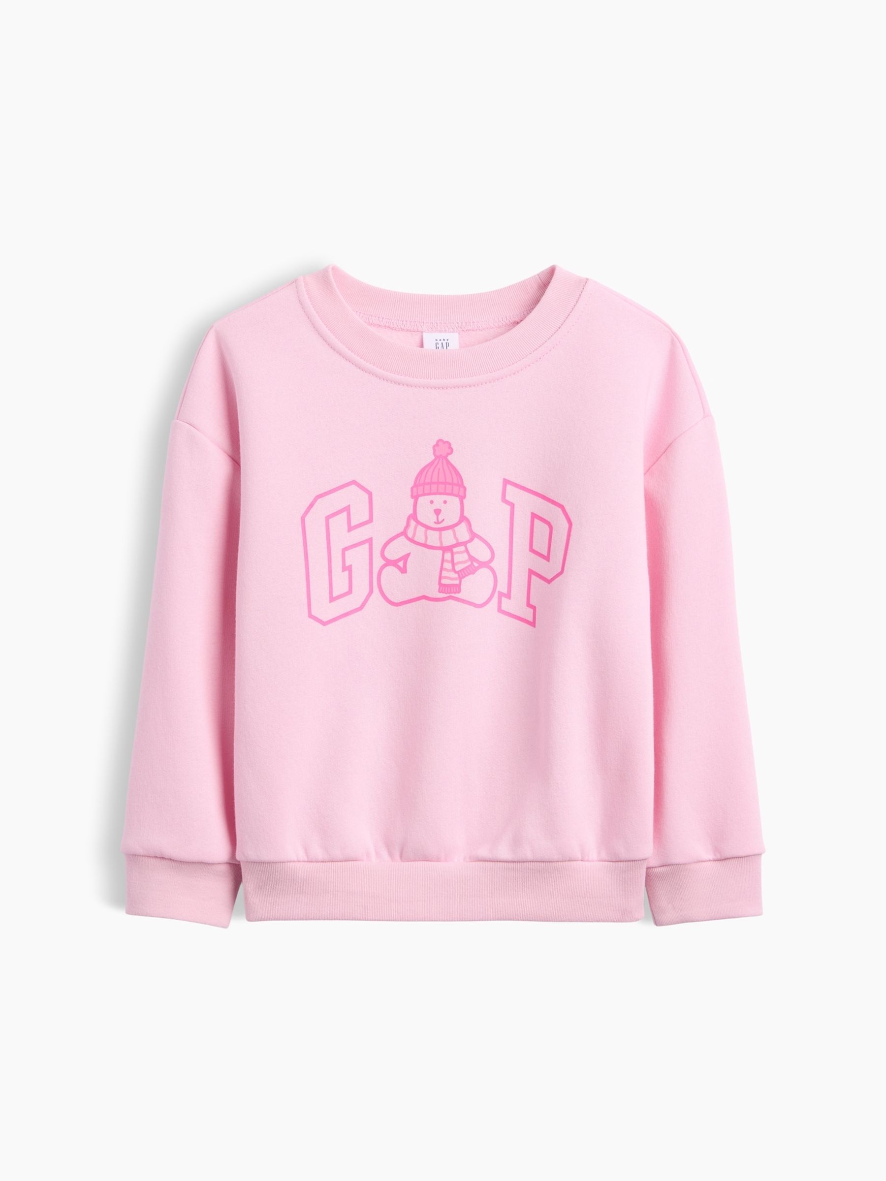 Pink Relaxed Christmas Logo Sweatshirt - Image 1 of 2
