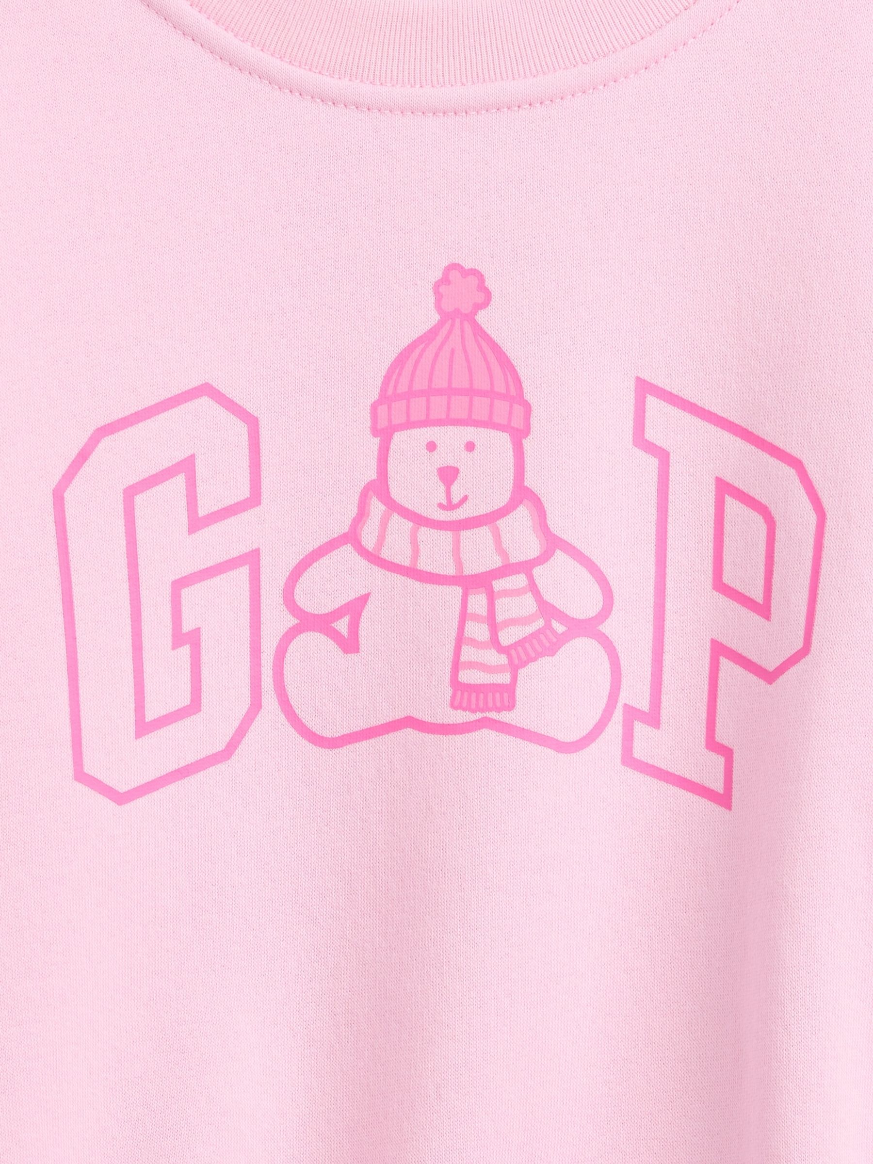 Pink Relaxed Christmas Logo Sweatshirt - Image 2 of 2