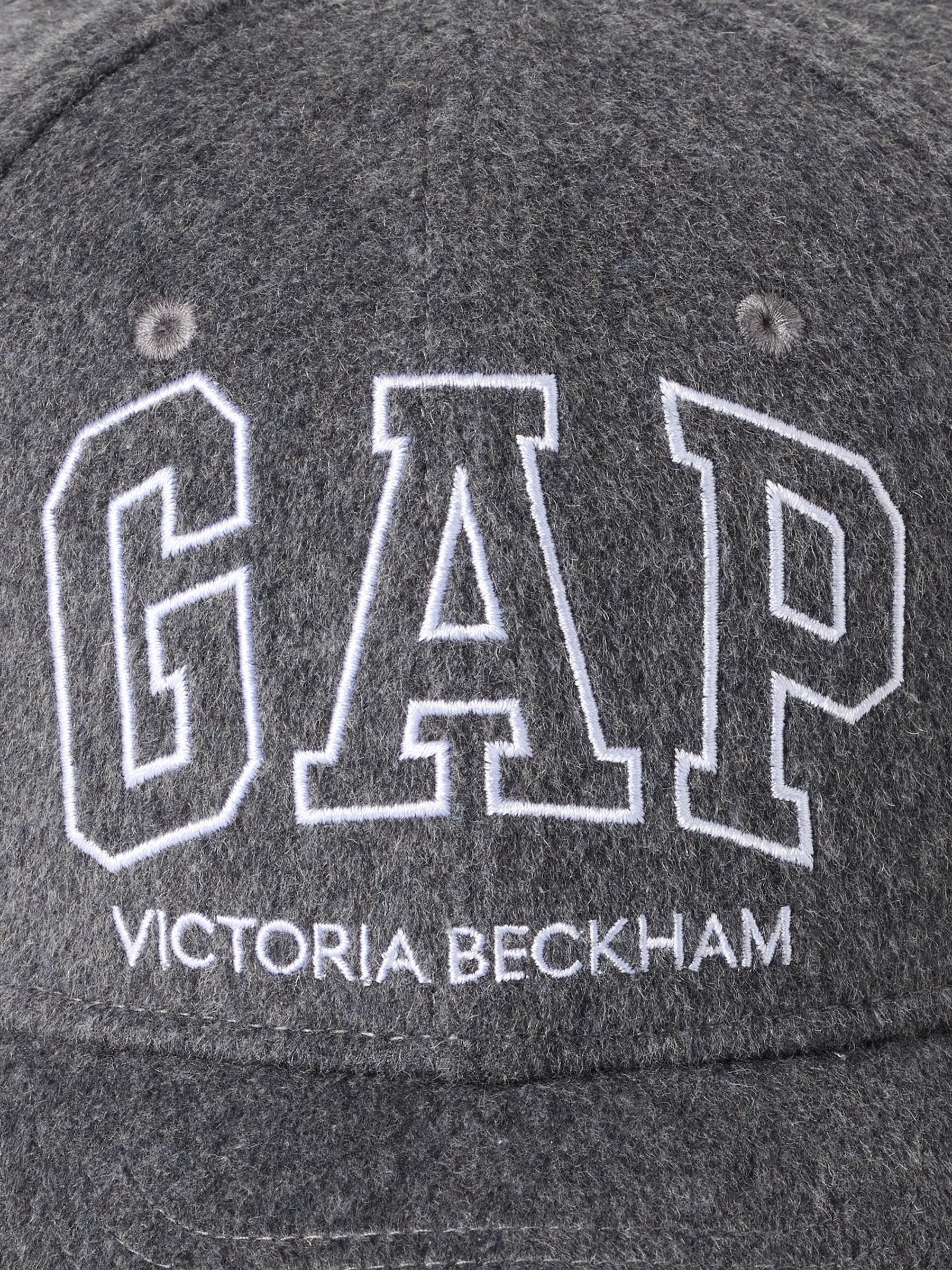 Gap x Victoria Beckham Grey Wool-Blend Logo Baseball Cap - Image 4 of 5