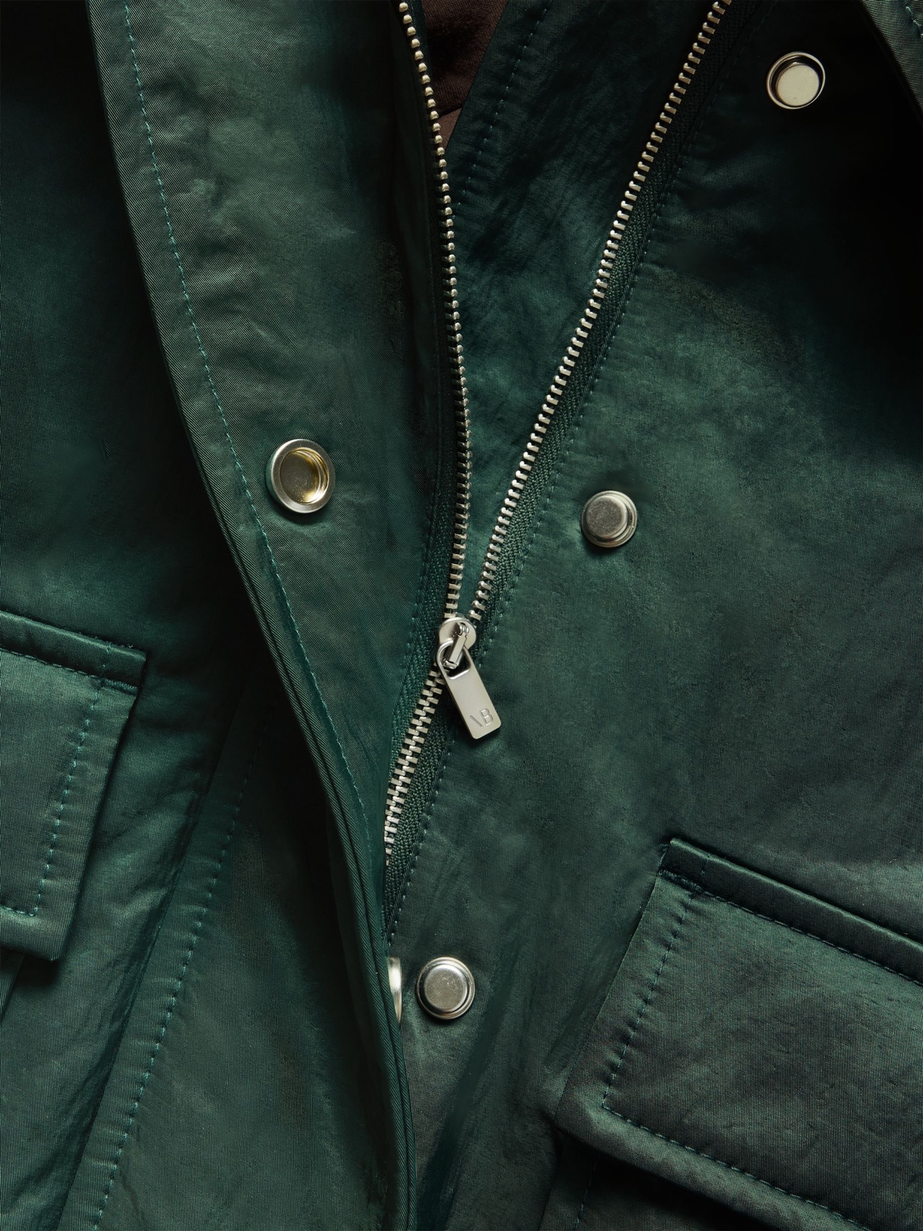 Gap x Victoria Beckham Green Oversized Satin Bomber Jacket - Image 5 of 7