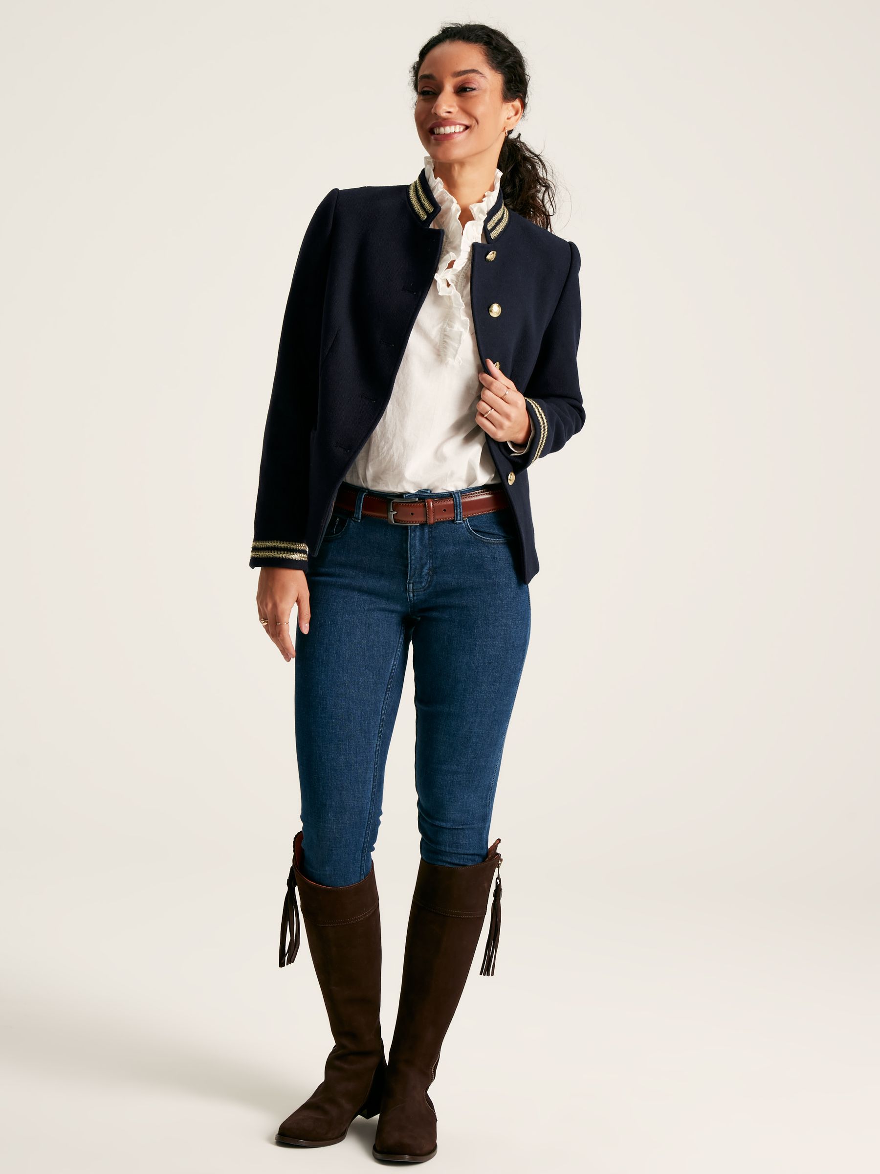 Dulcote Navy Band Jacket - Image 1 of 6