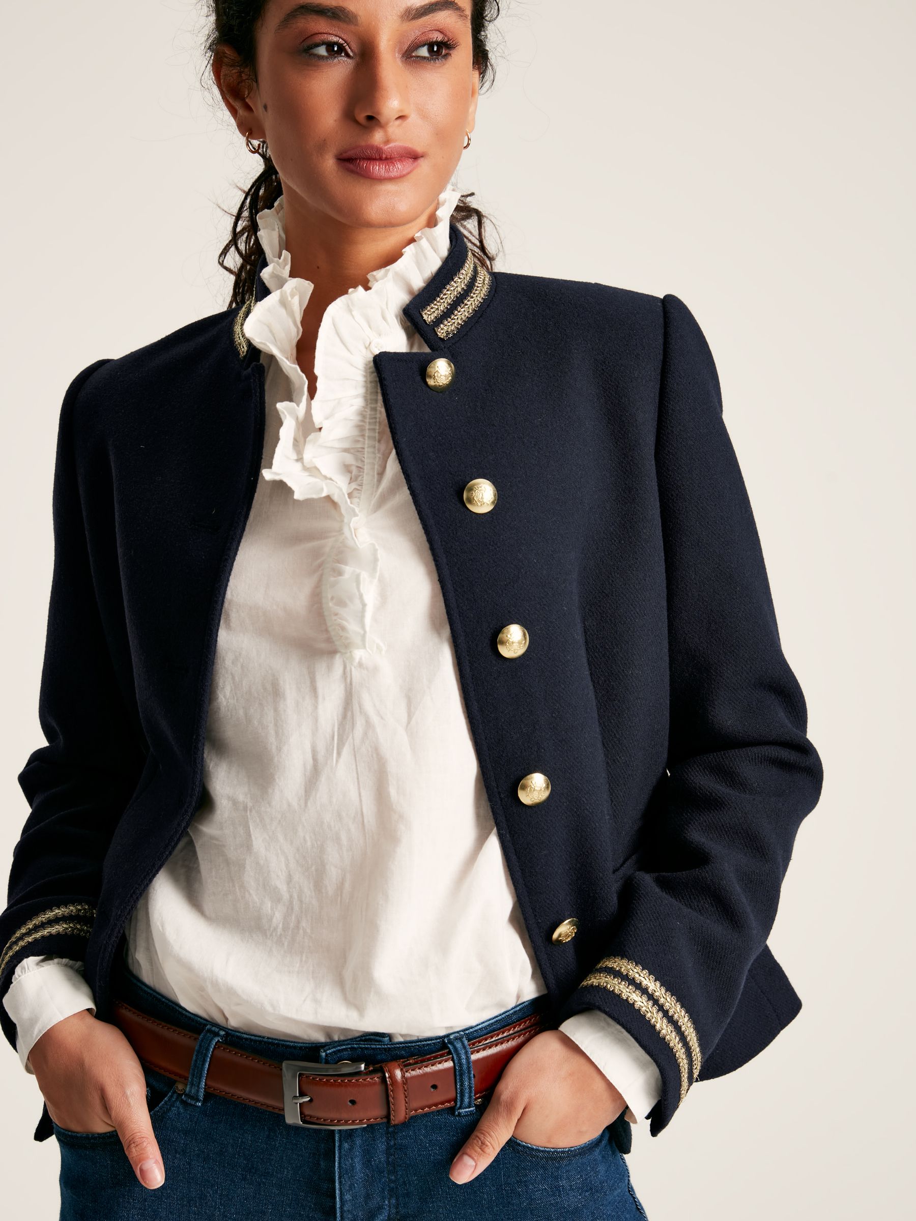 Dulcote Navy Band Jacket - Image 3 of 6
