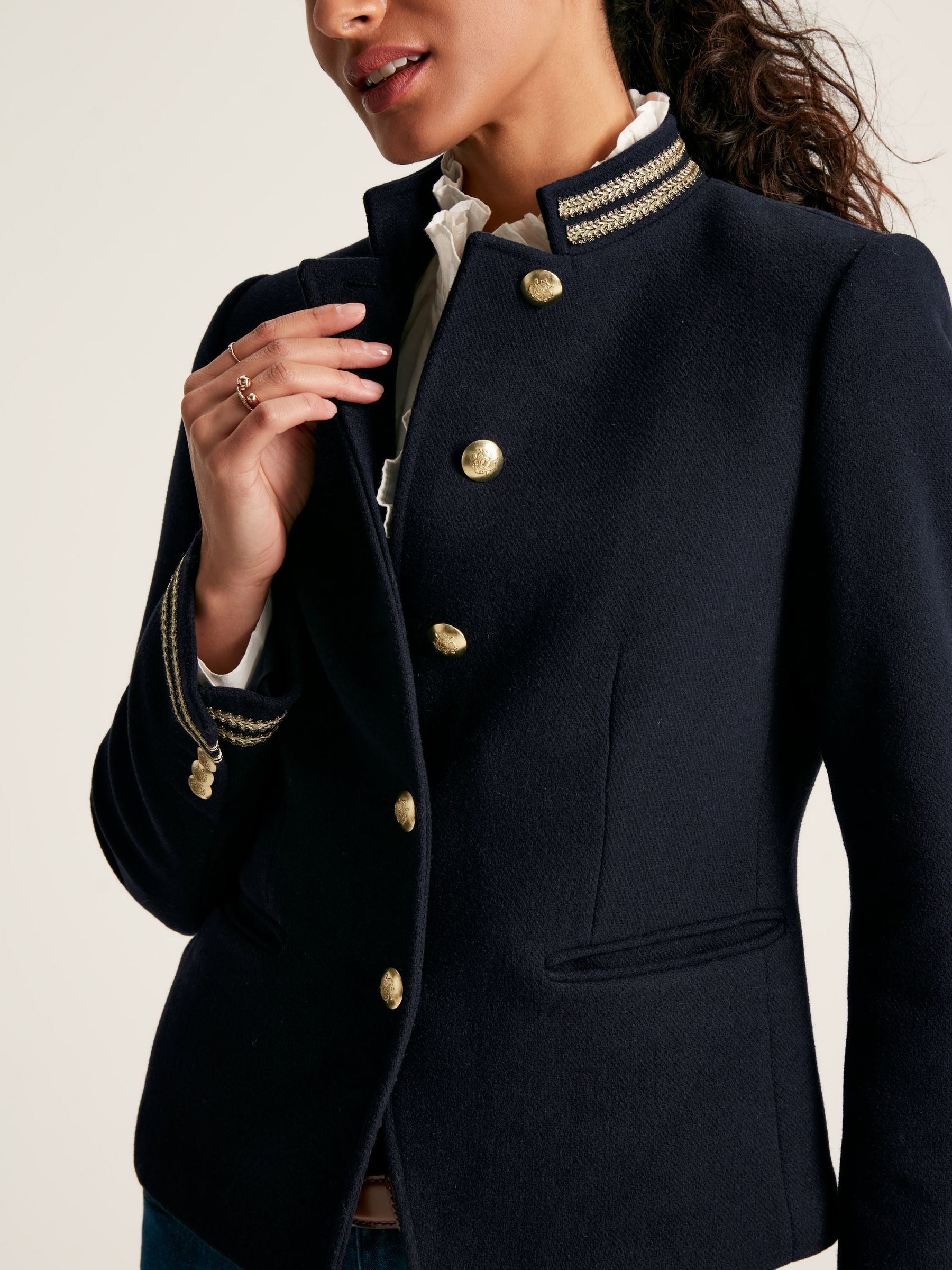 Dulcote Navy Band Jacket - Image 4 of 6