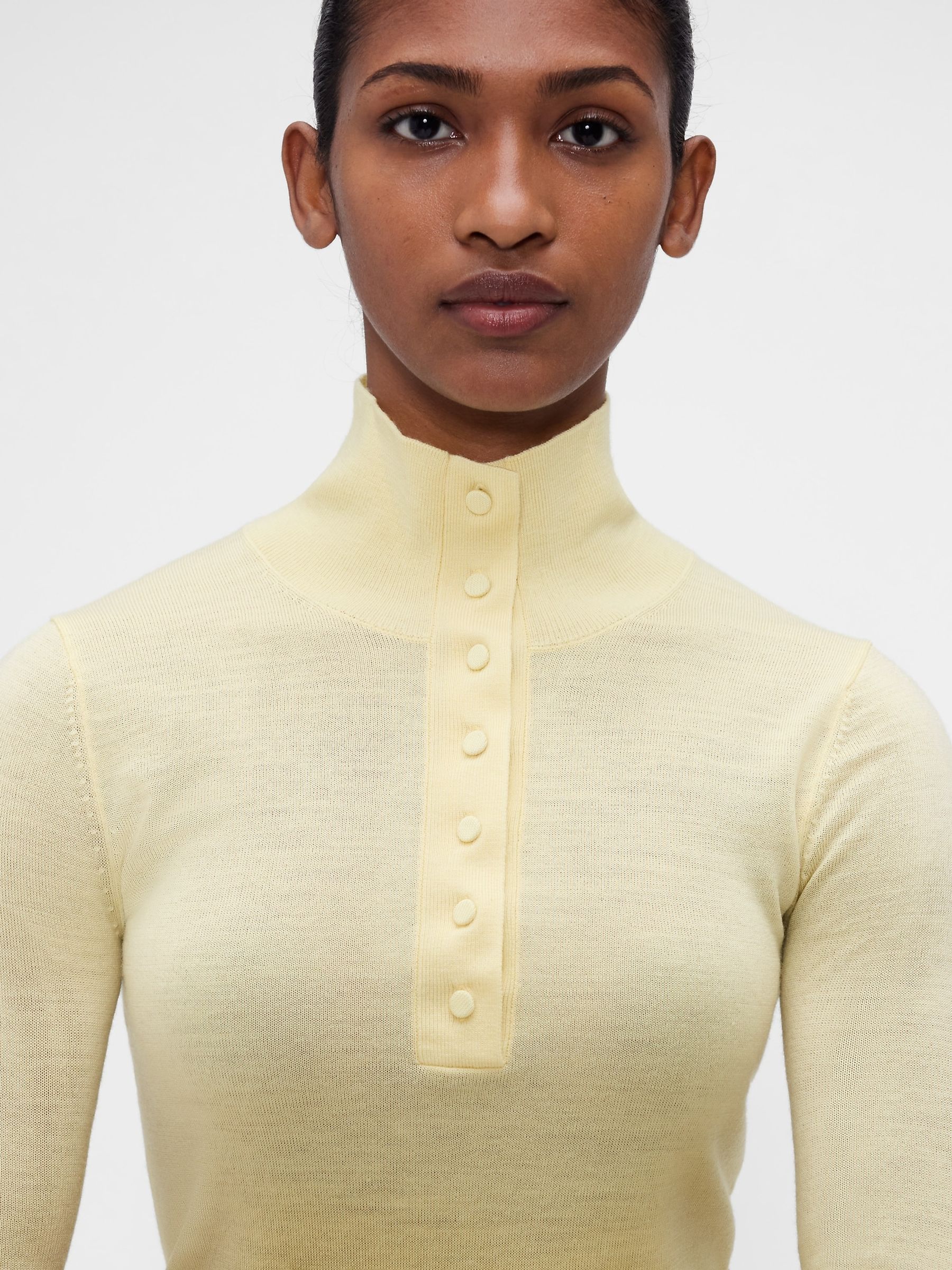 Gap x Victoria Beckham Yellow Merino Turtle Neck Jumper - Image 4 of 7