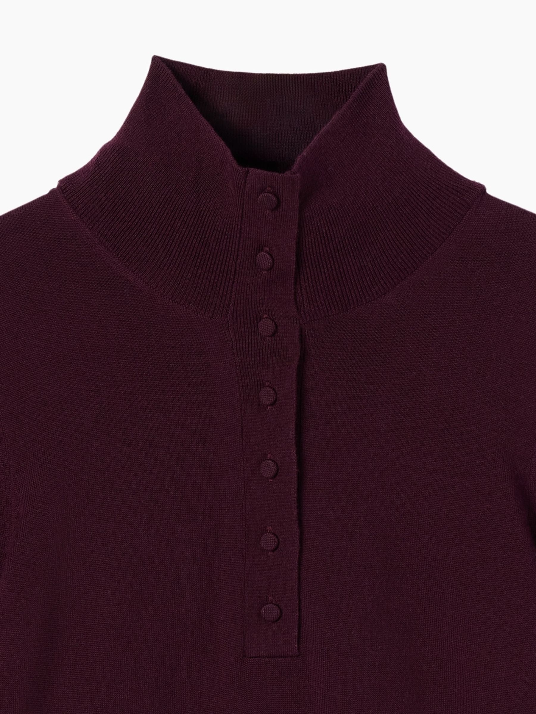 Gap x Victoria Beckham Burgundy Red Merino Turtle Neck Jumper - Image 5 of 6