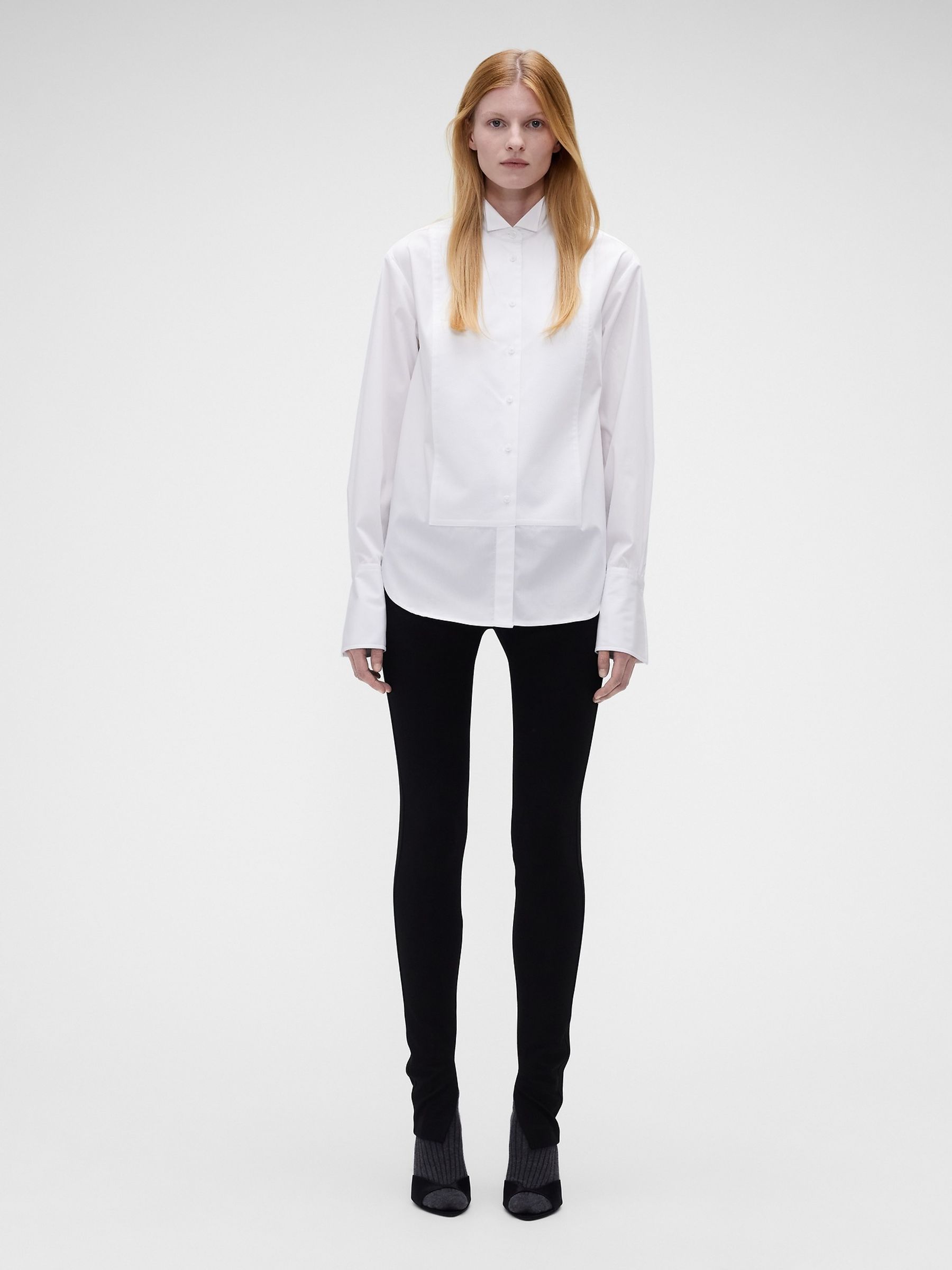 Gap x Victoria Beckham White Tuxedo Shirt - Image 3 of 8