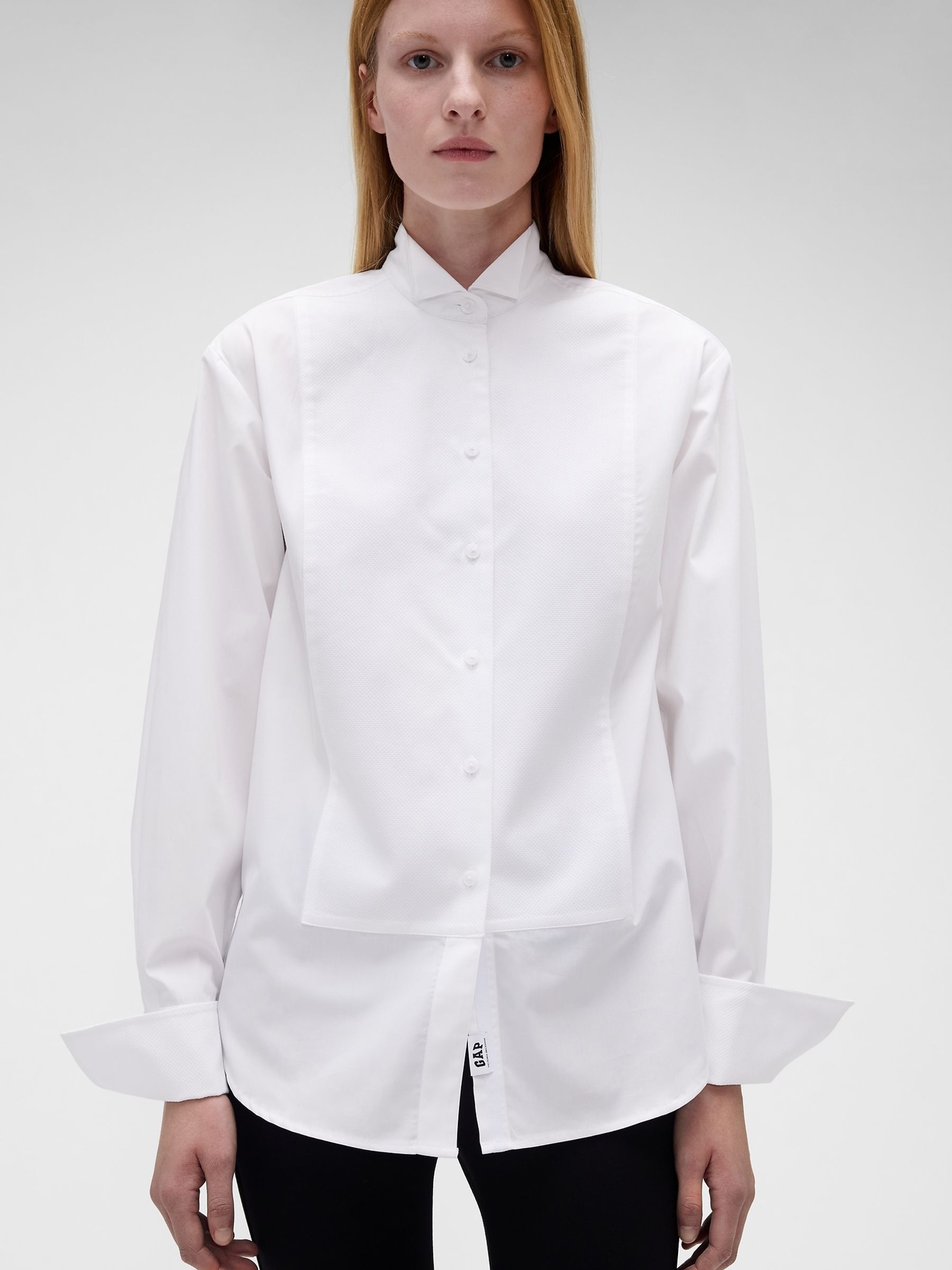 Gap x Victoria Beckham White Tuxedo Shirt - Image 4 of 8