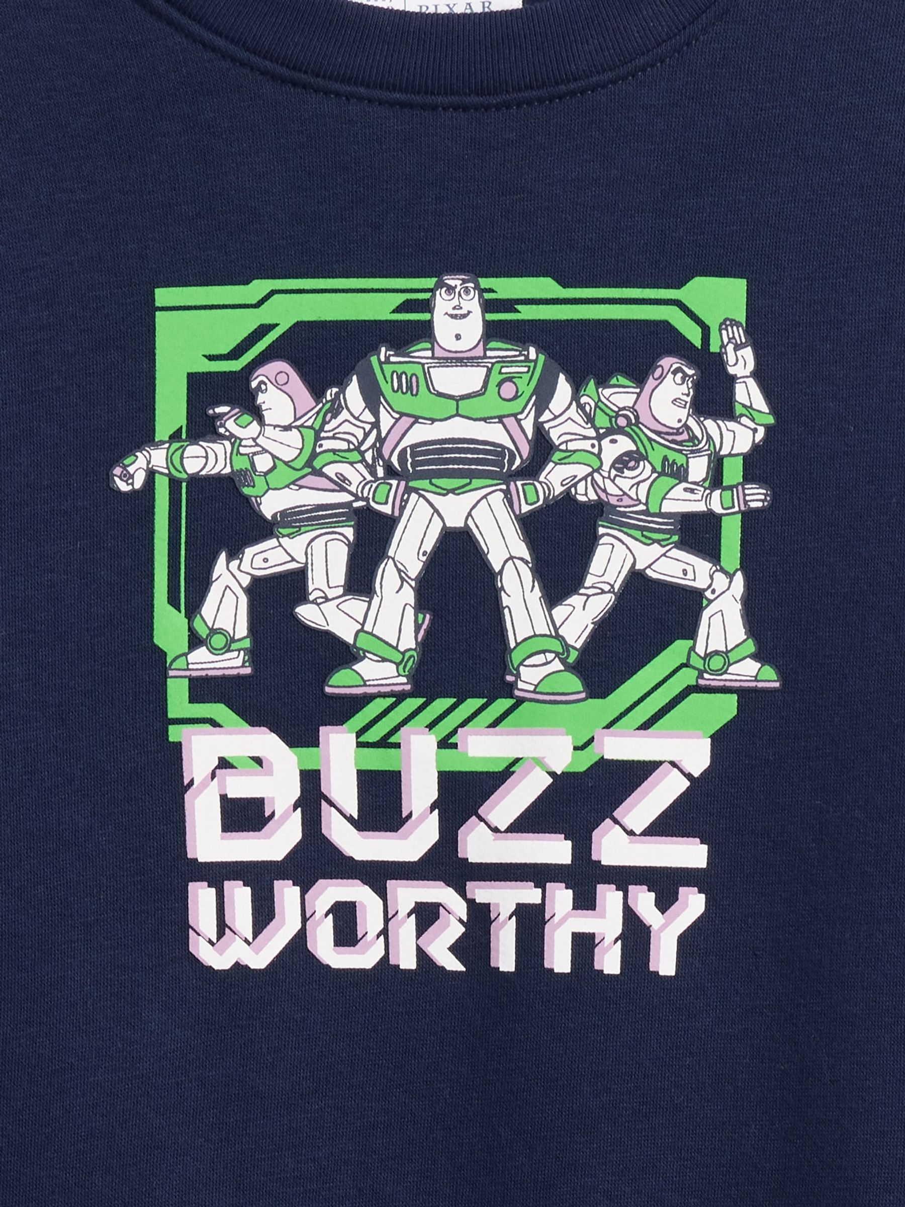 Navy Buzz Lightyear Disney Toy Story Two-Piece Sweat Set - Image 3 of 3 Navy Buzz Lightyear Disney Toy Story Two-Piece Sweat Set - Image 3 of 3