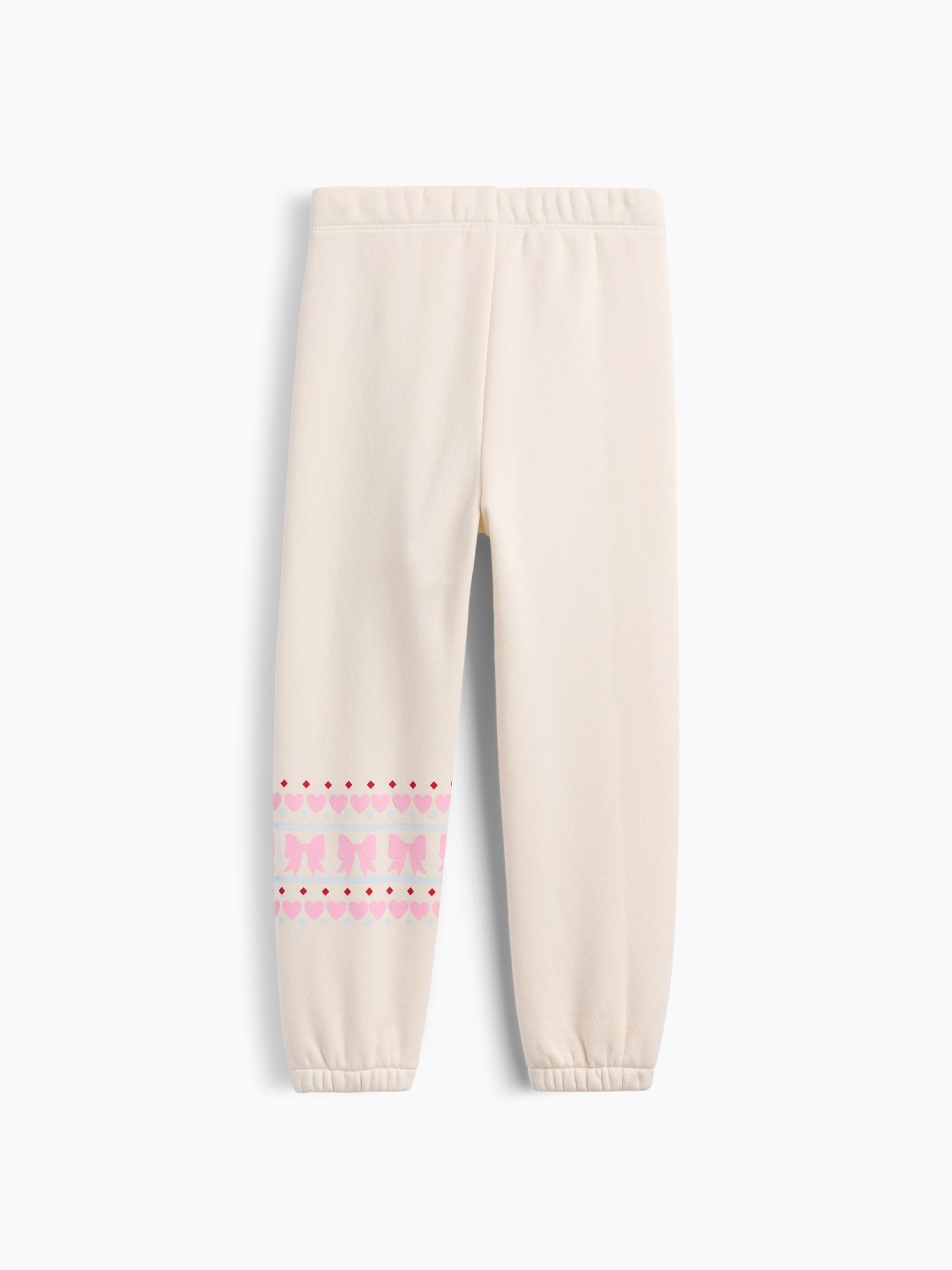 Cream Fair Isle Relaxed Pull On Logo Joggers - Image 2 of 3
