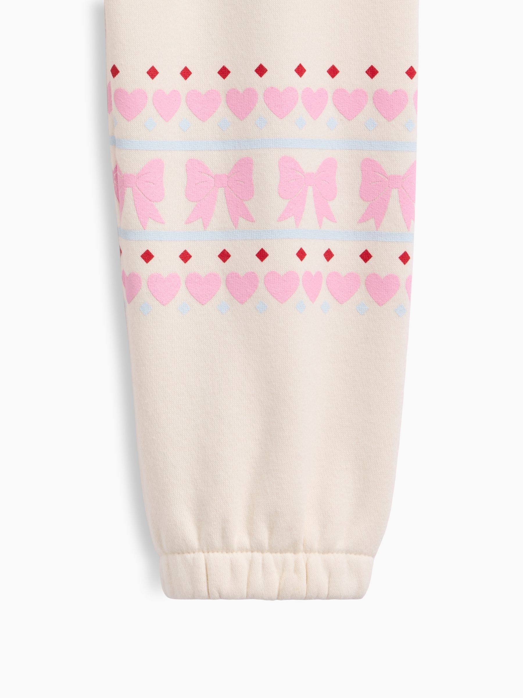 Cream Fair Isle Relaxed Pull On Logo Joggers - Image 3 of 3