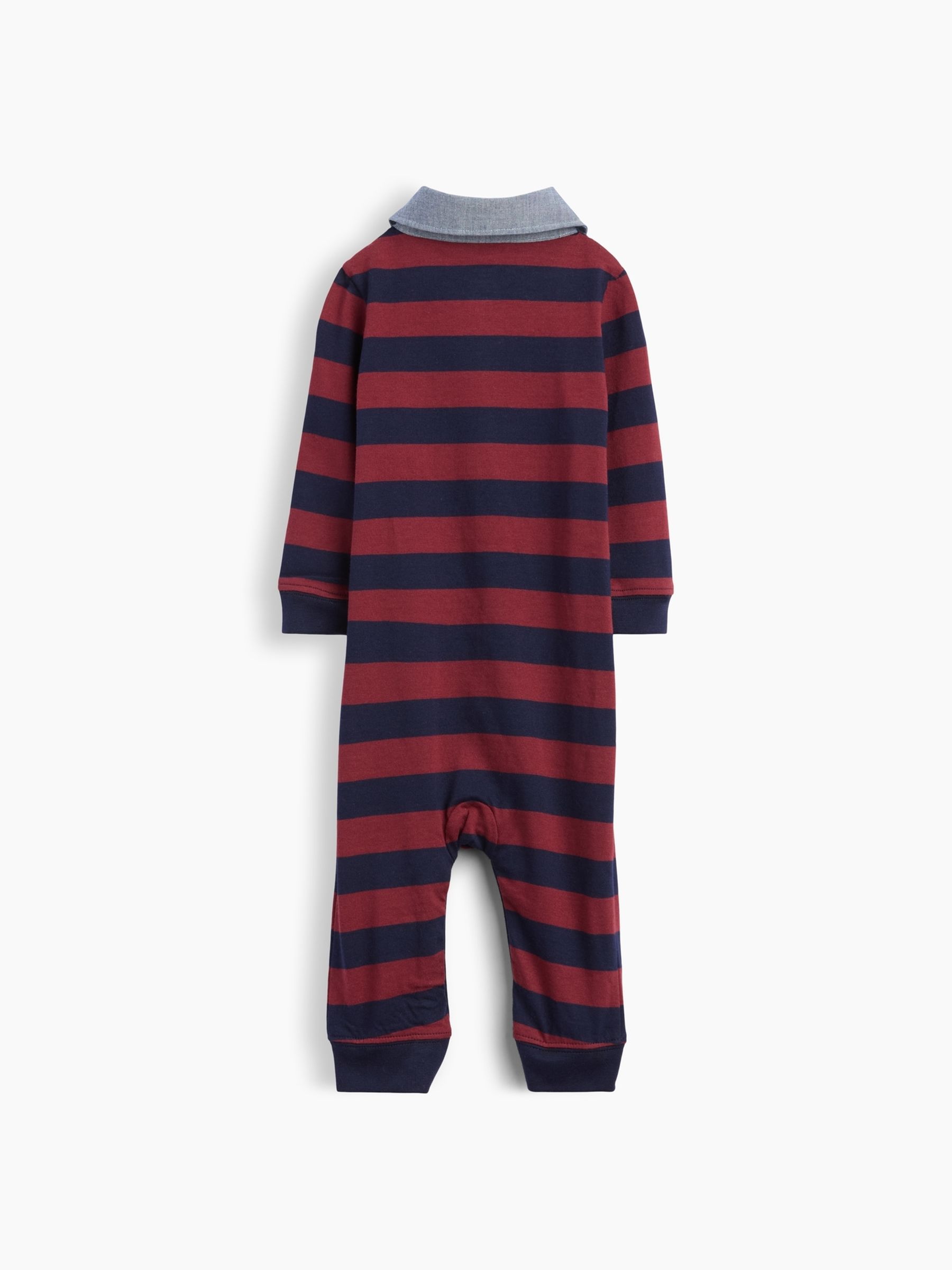 Red & Navy Stripe Rugby One-Piece - Image 2 of 2 Red & Navy Stripe Rugby One-Piece - Image 2 of 2