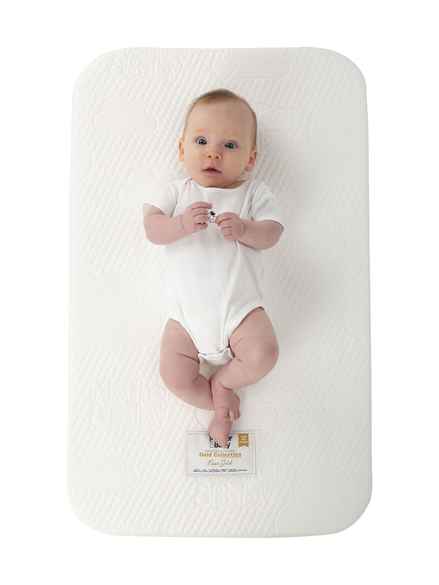 White Mother&Baby Anti Allergy Foam Co Sleeper Mattress - Image 4 of 5