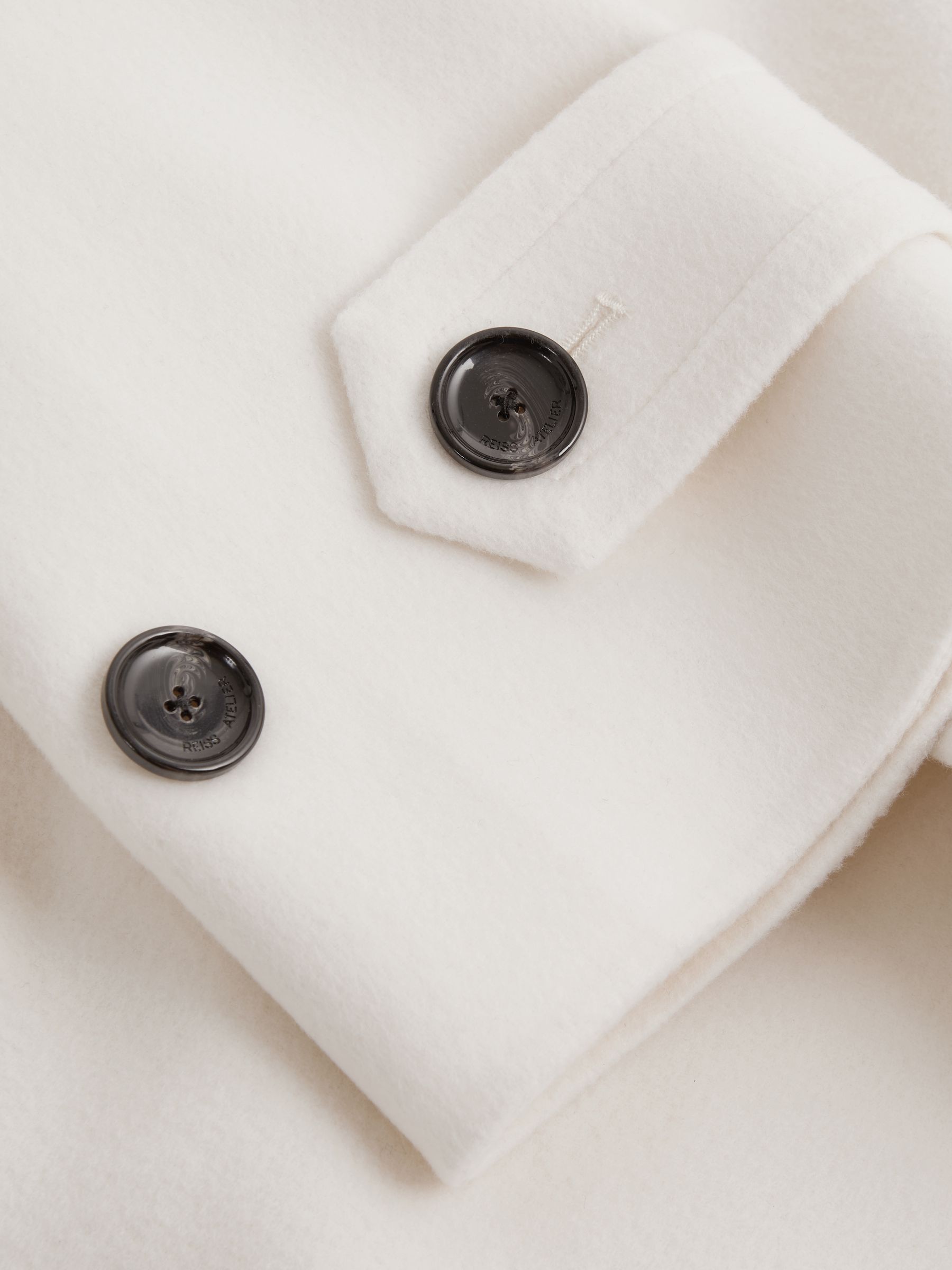 Atelier Wool-Cashmere Blindseam Coat in Cream - Image 5 of 6