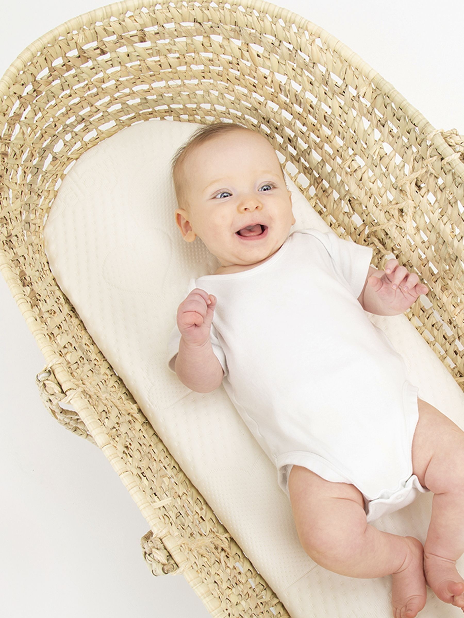White Mother&Baby Anti Allergy Foam Moses Basket Large Mattress - Image 4 of 6