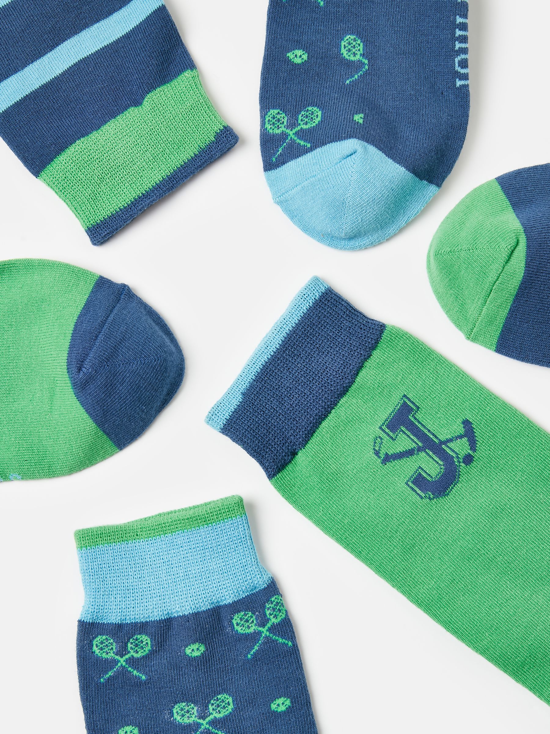 Striking Blue/Green Pack of Three Socks - Image 2 of 3