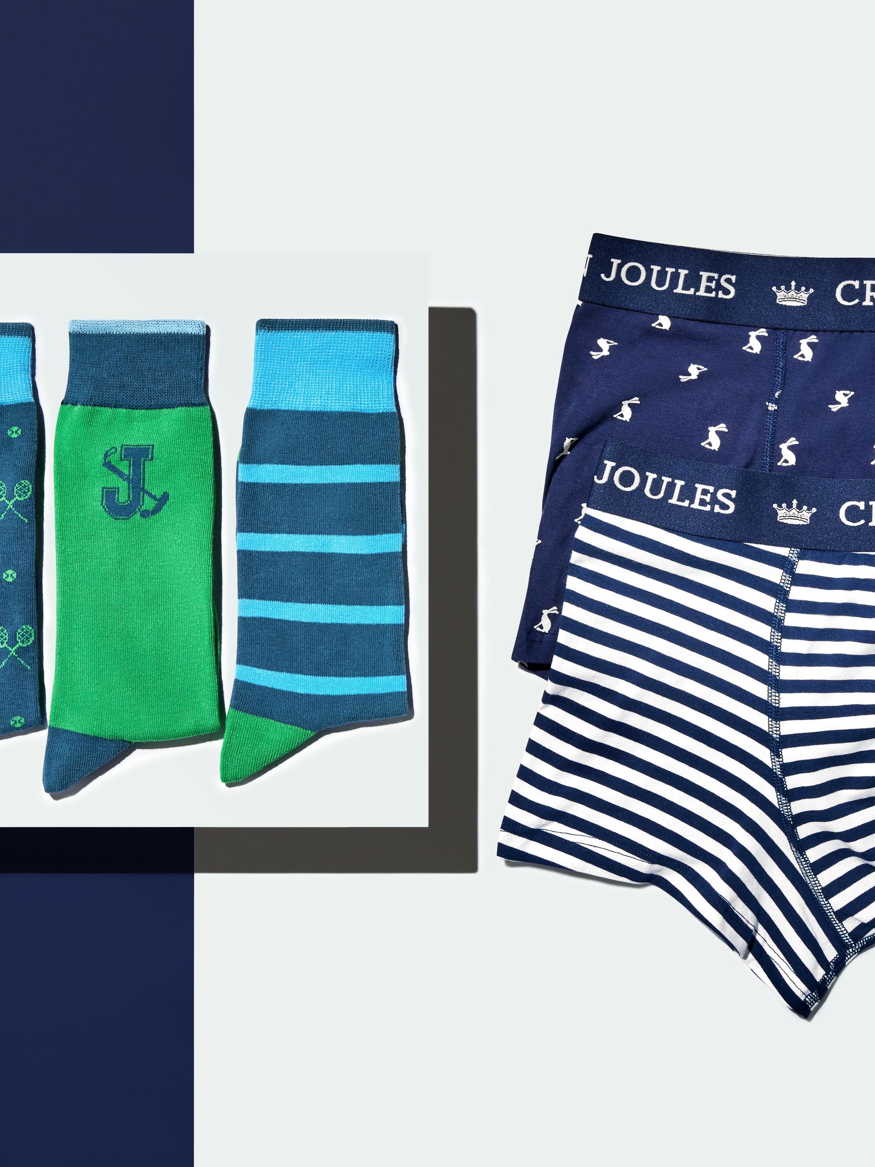 Striking Blue/Green Pack of Three Socks - Image 5 of 5