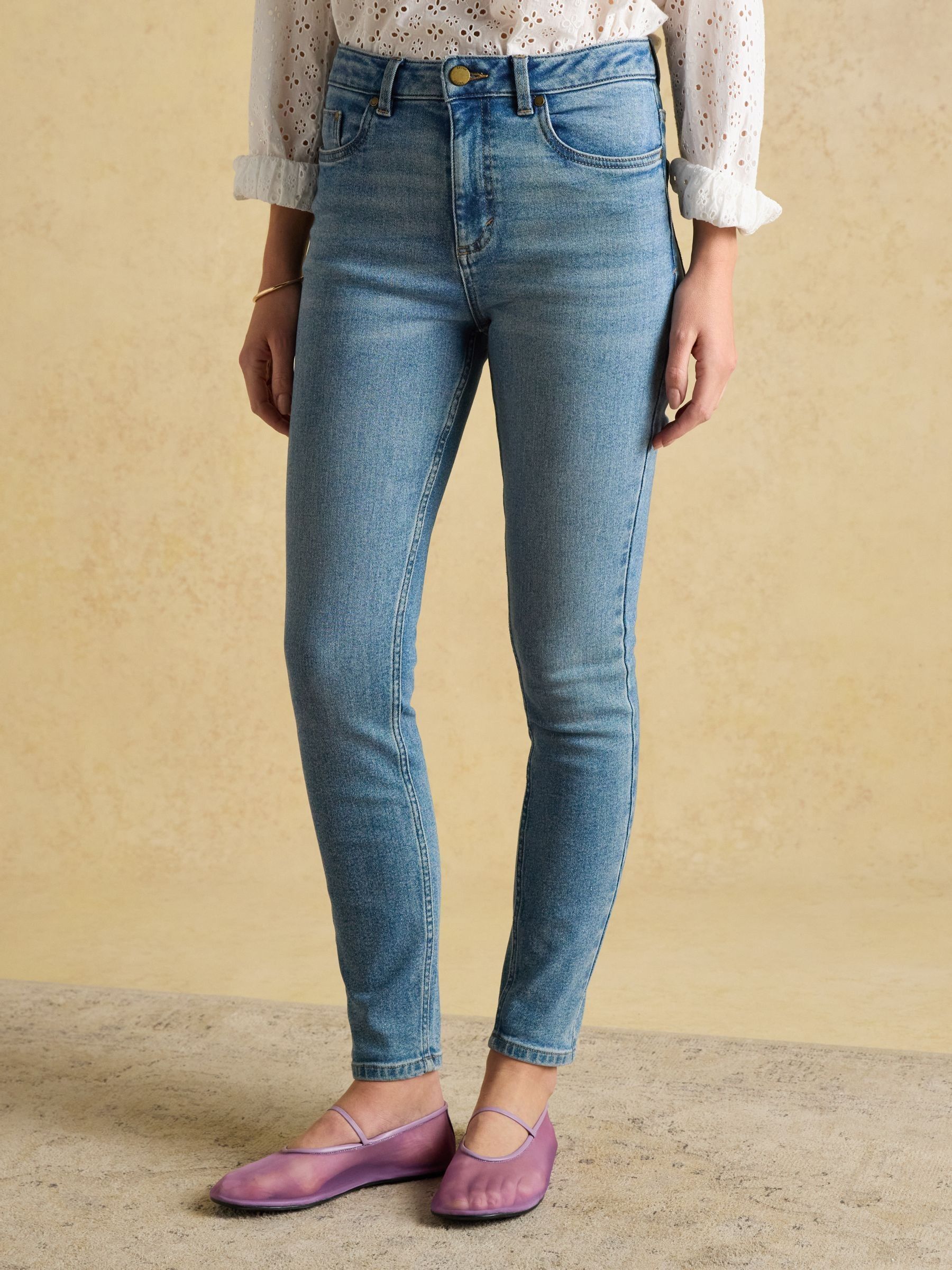 Blue Skinny Fit Mid Rise Jeans - Image 1 of 7