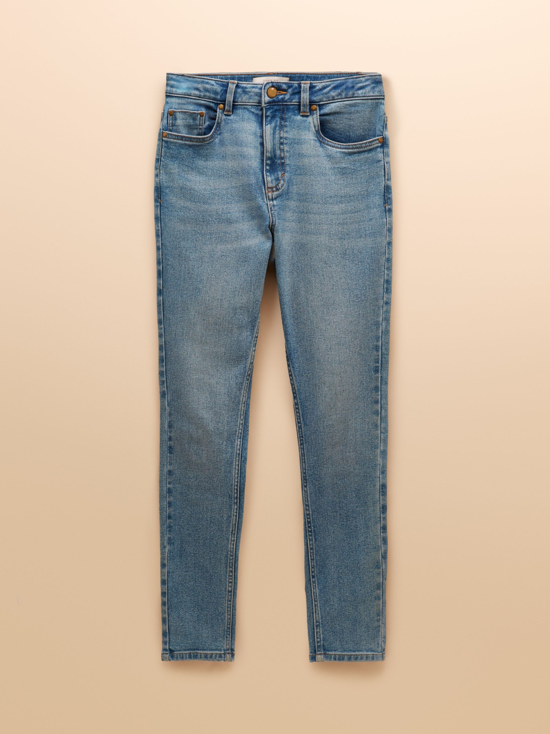 Blue Skinny Fit Slim Mid Rise Jeans - Image 8 of 8