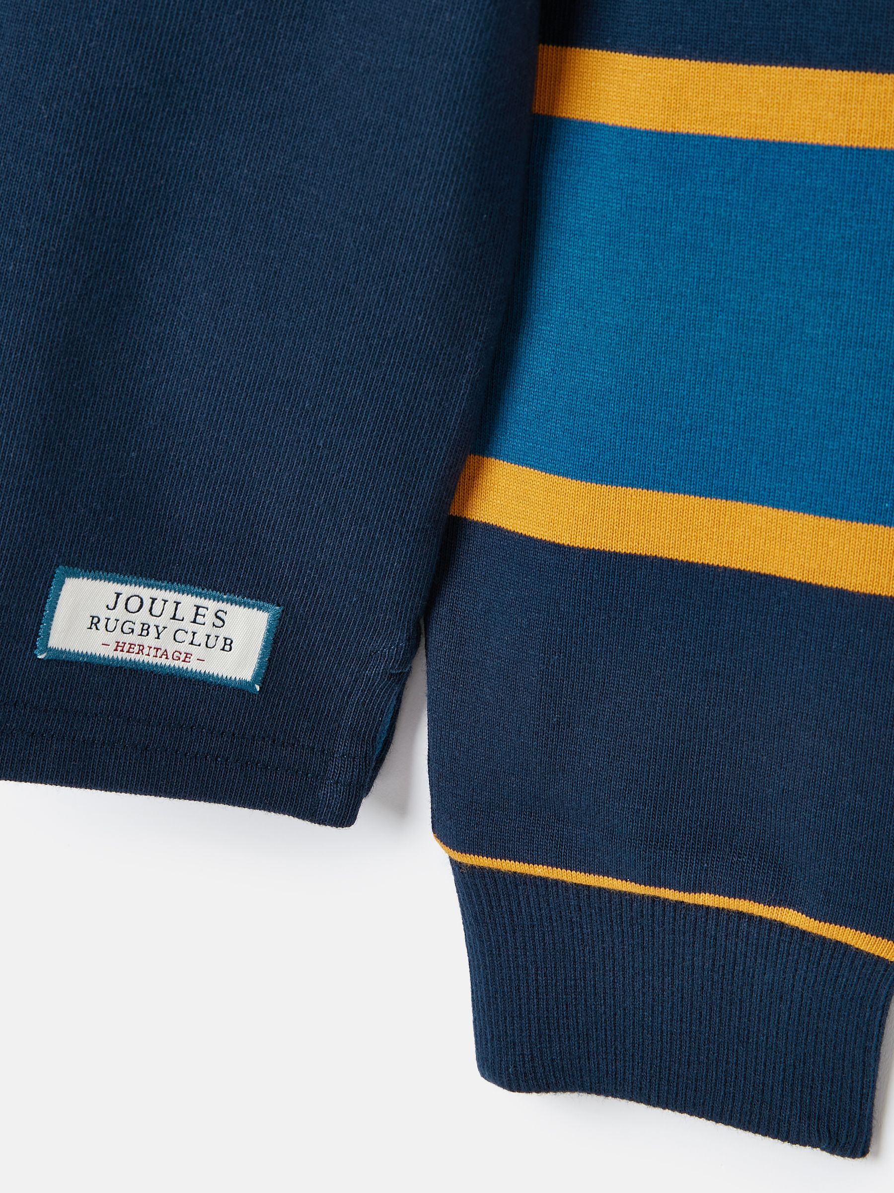 Boys' Ellis Navy Blue Quarter Zip Rugby Sweatshirt - Image 12 of 13