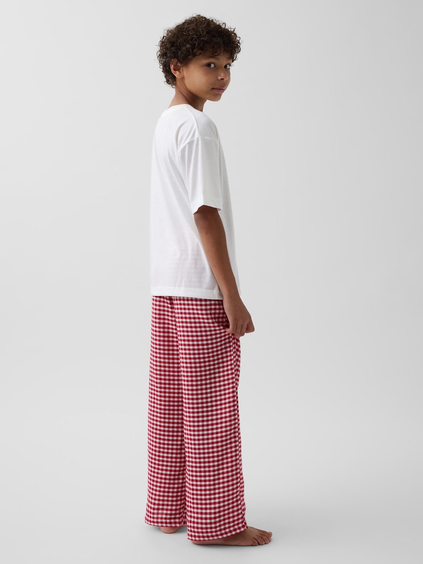 Red Gingham Matching Family Flannel Pyjama Bottoms - Image 3 of 6