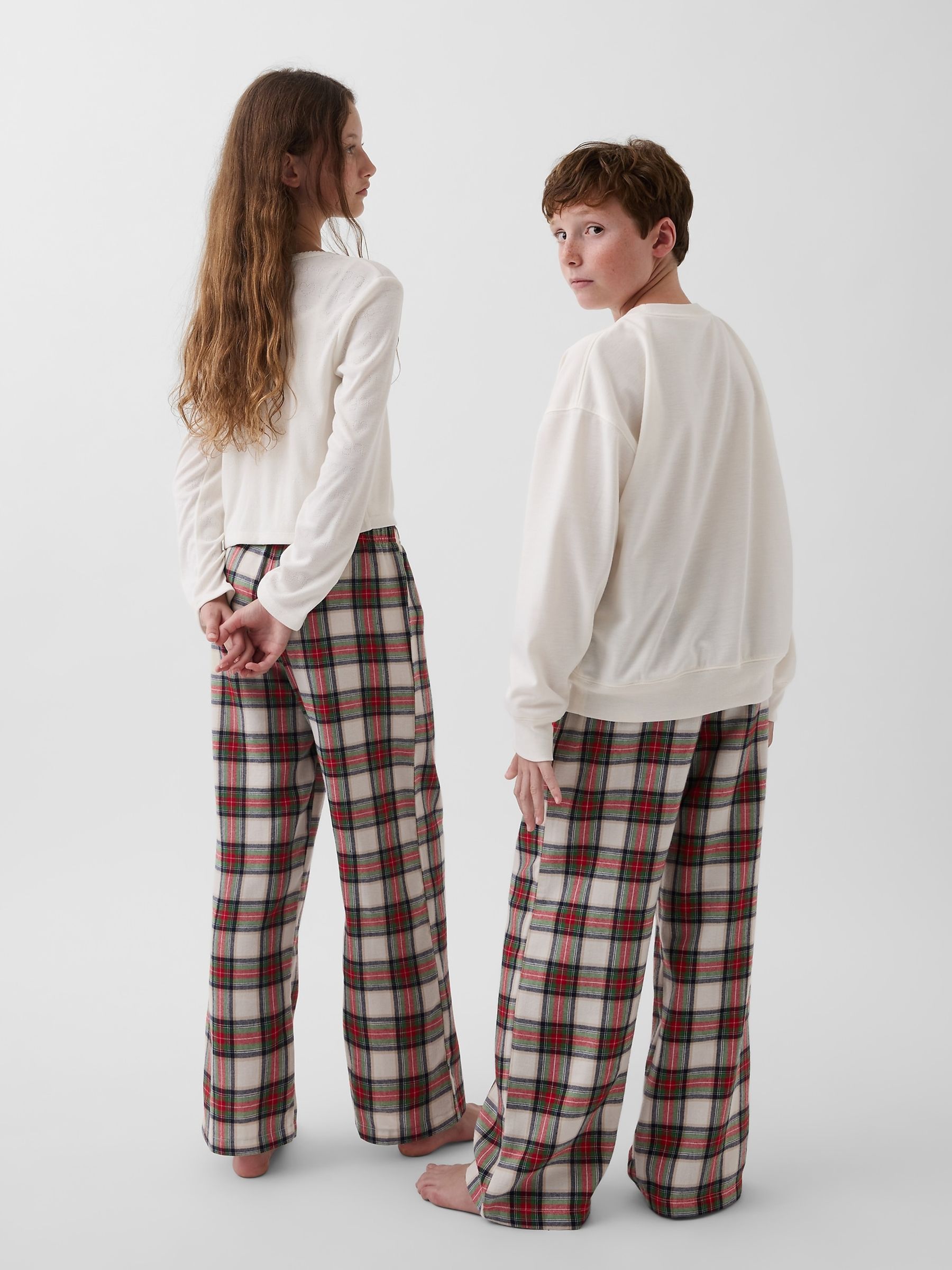 Red & Cream Check Matching Family Flannel Pyjama Bottoms - Image 2 of 6