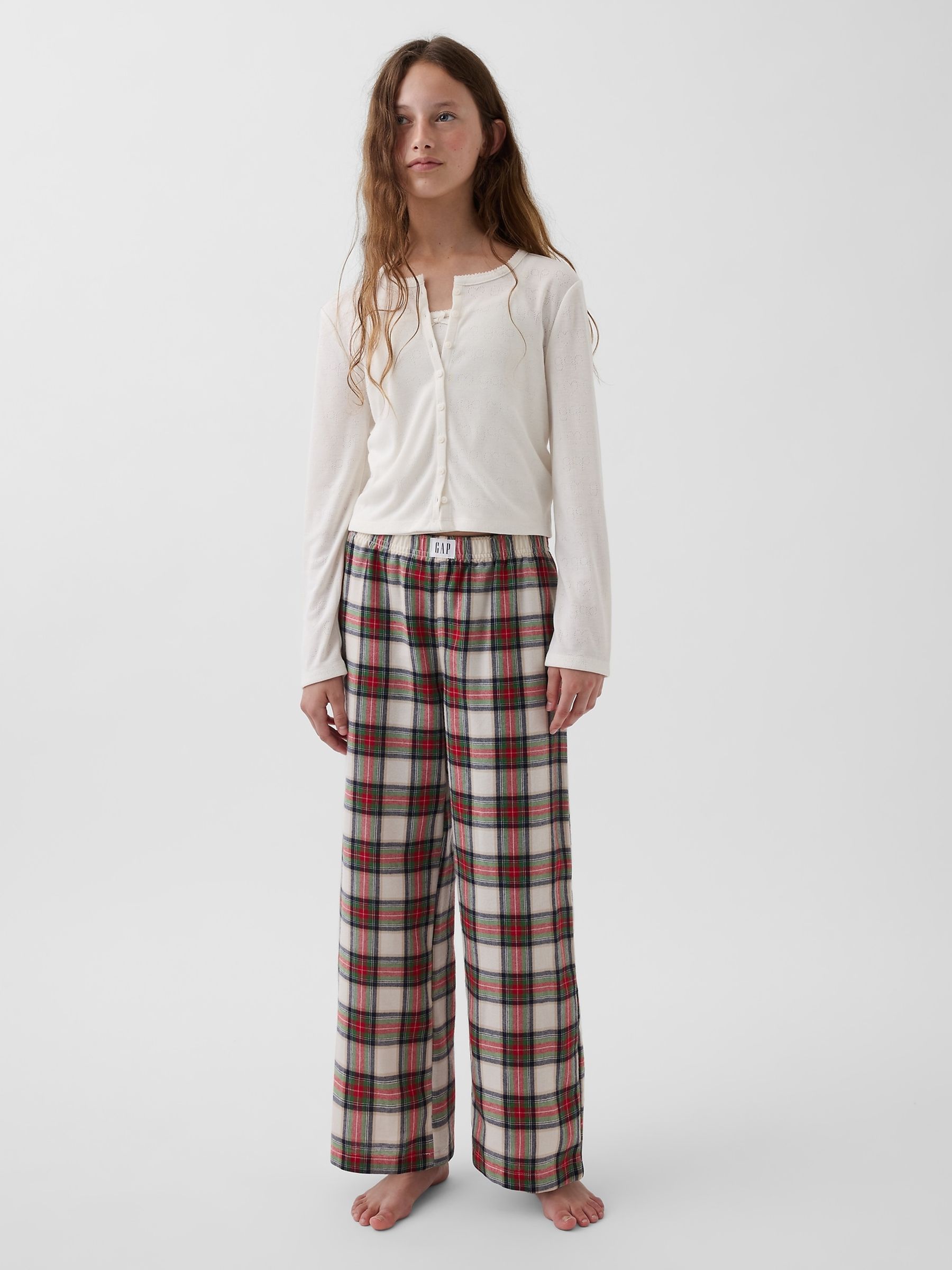 Red & Cream Check Matching Family Flannel Pyjama Bottoms - Image 4 of 6