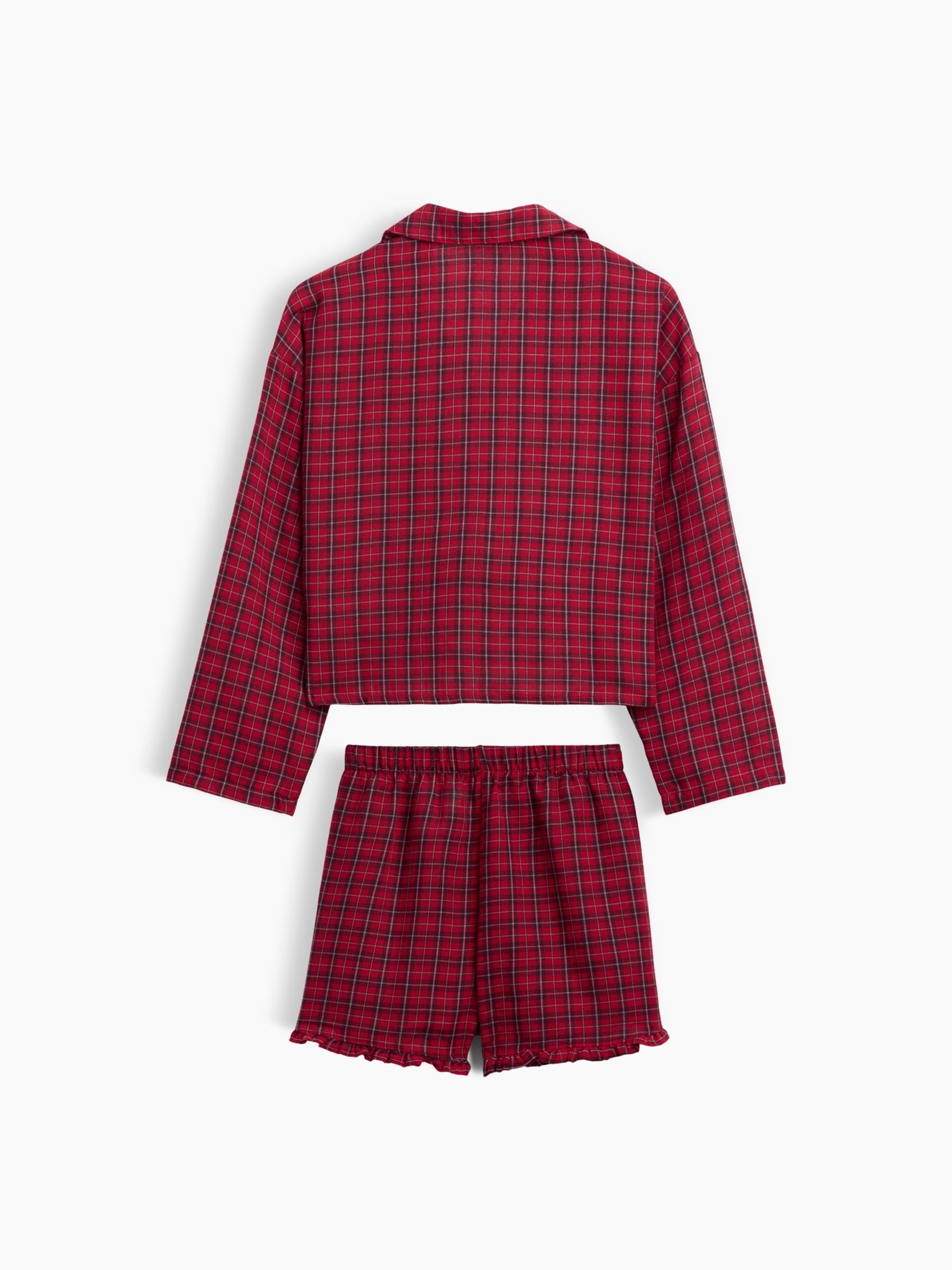 Red Check Flannel Pyjamas Short Set - Image 3 of 4