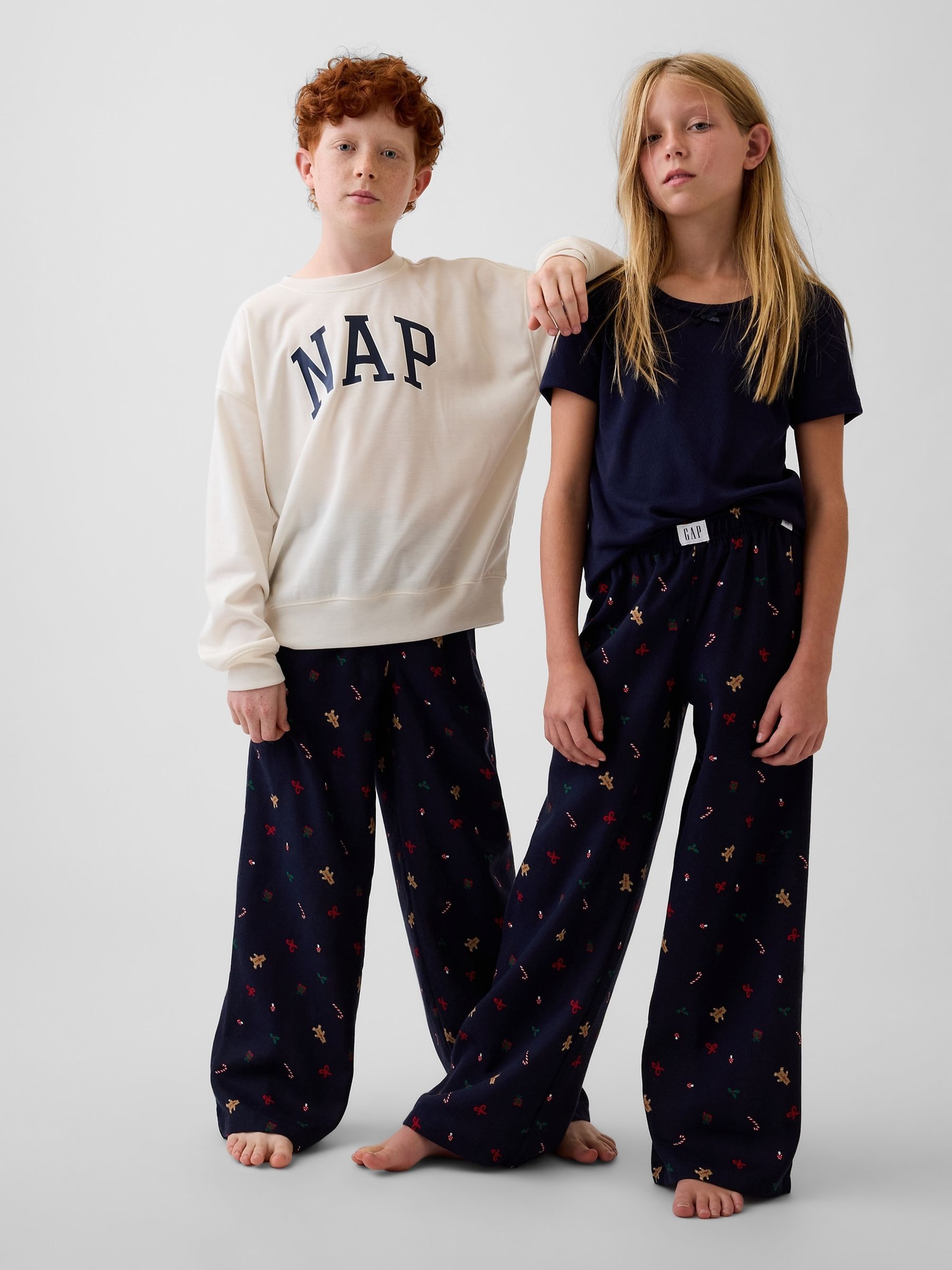 Navy Gingerbread Matching Family Flannel Pyjama Bottoms - Image 1 of 6