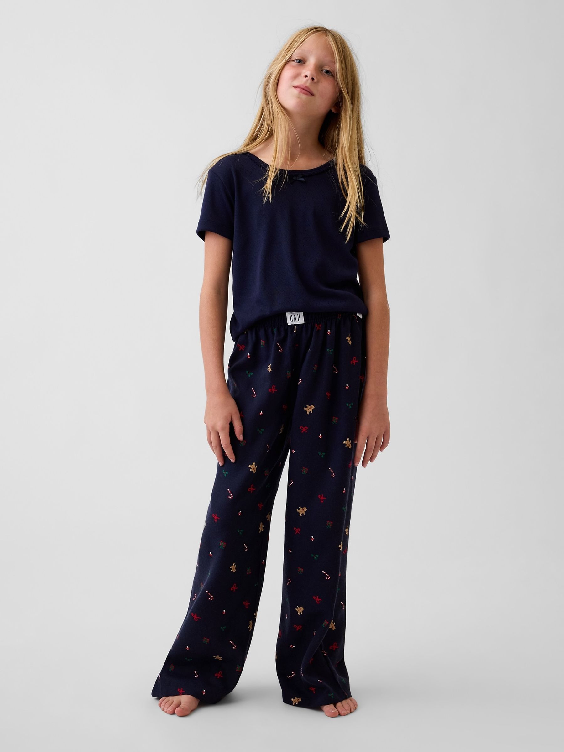 Navy Gingerbread Matching Family Flannel Pyjama Bottoms - Image 3 of 6