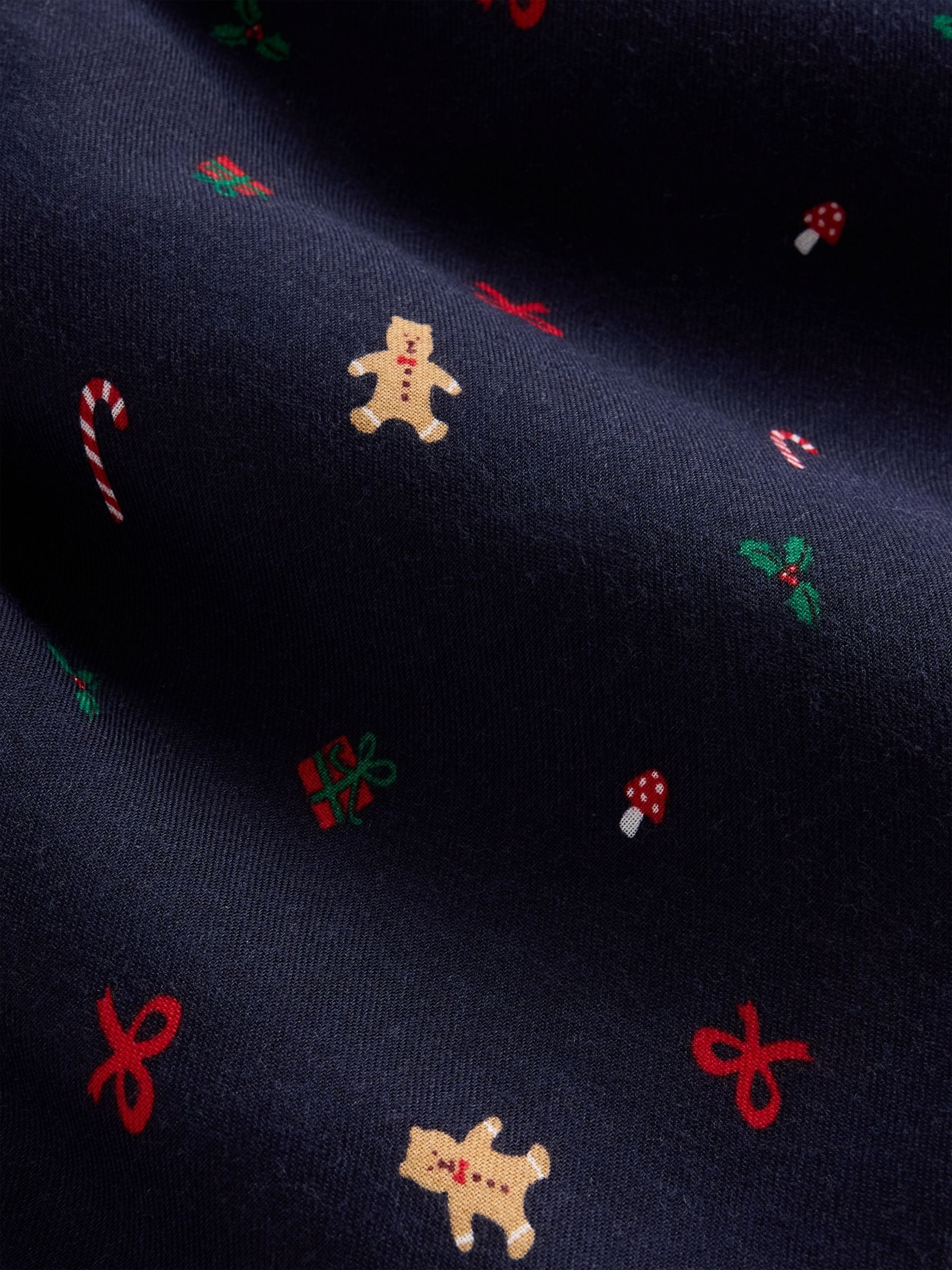 Navy Gingerbread Matching Family Flannel Pyjama Bottoms - Image 6 of 6