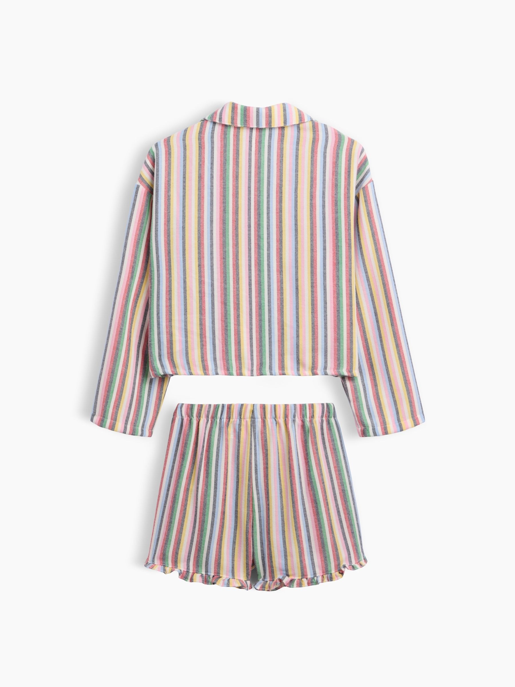 Multi Stripe Flannel Pyjamas Short Set - Image 3 of 4