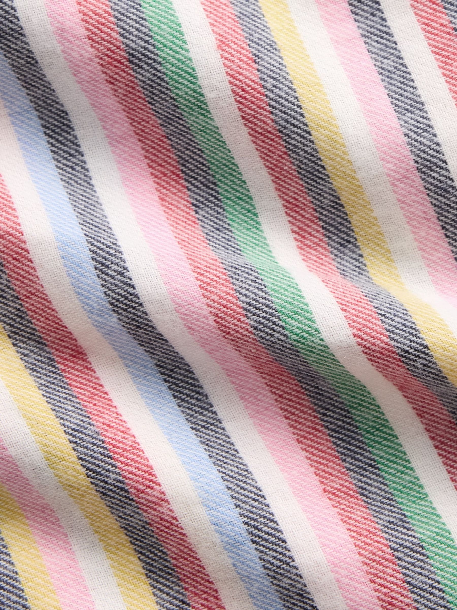 Multi Stripe Flannel Pyjamas Short Set - Image 4 of 4